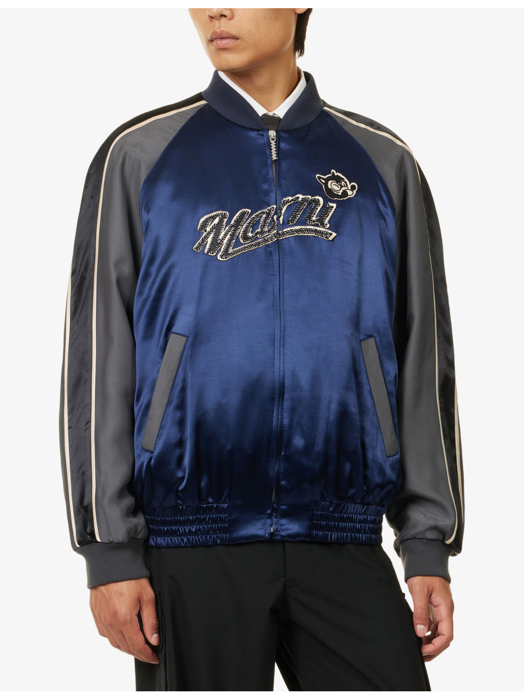 Patch Raglan-Sleeves Woven Jacket - 3