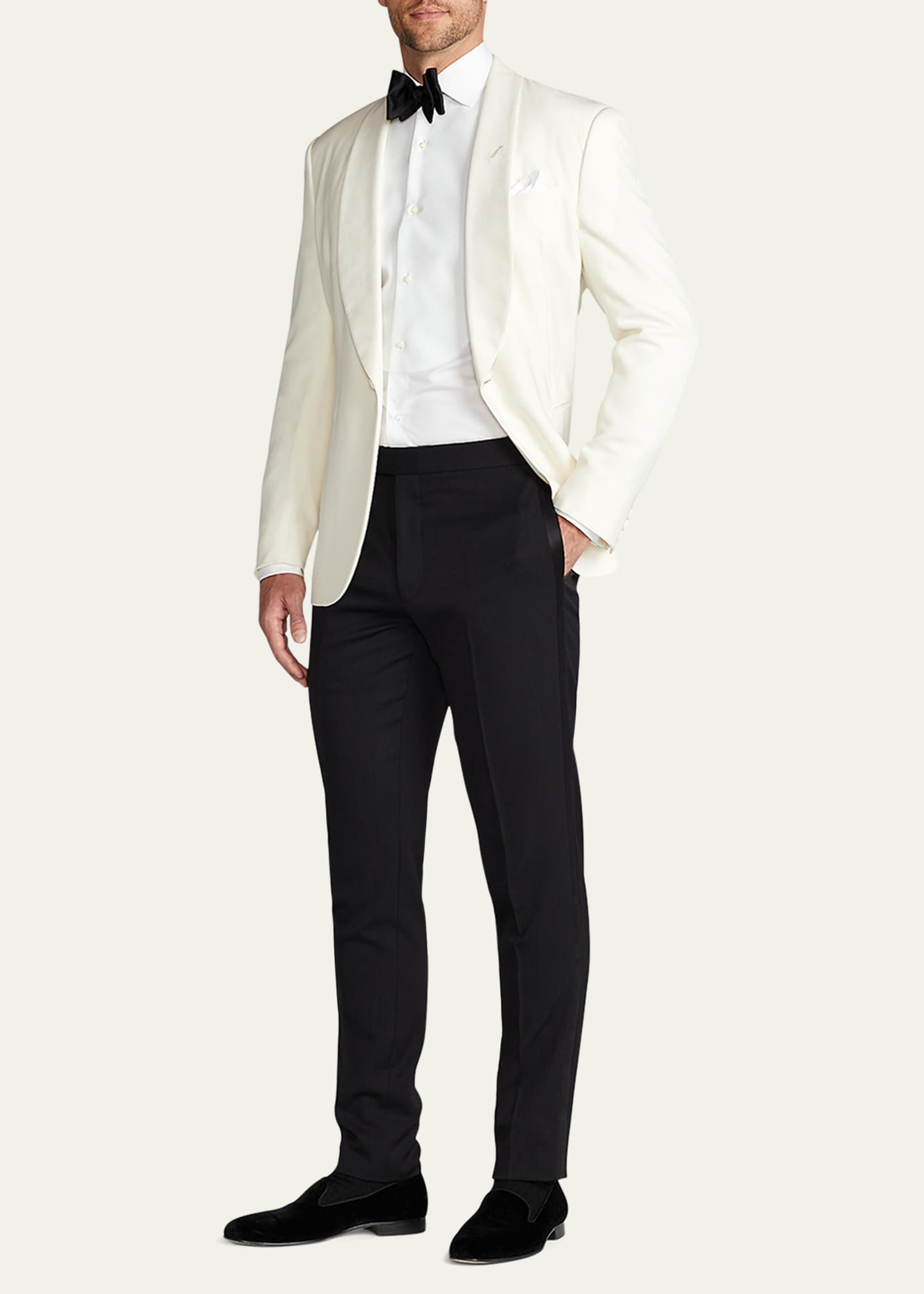Men's Wool-Silk Shawl Dinner Jacket - 2