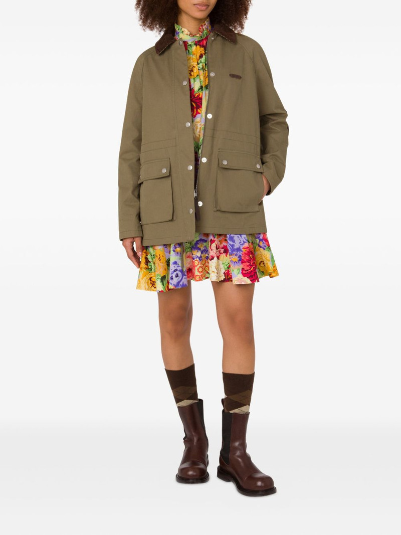 Moschino floral-print ruffled mini dress outlook