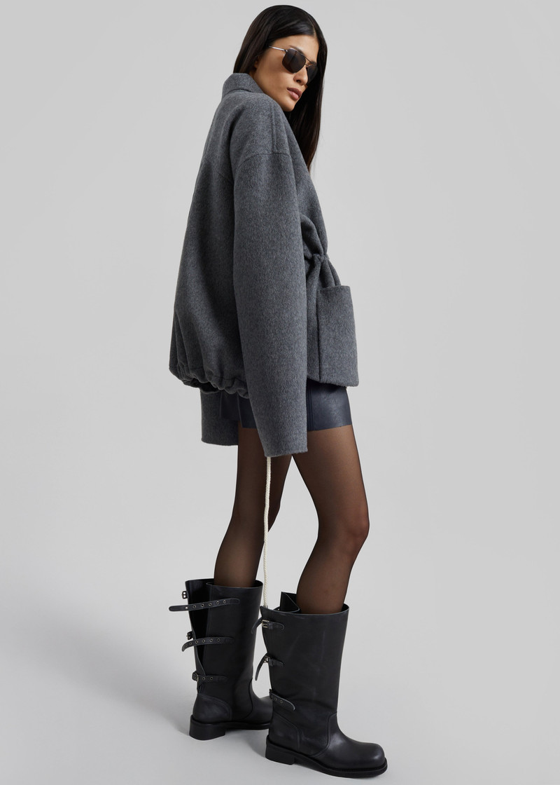 Lemvig Wool Drawstring Jacket - Grey 8