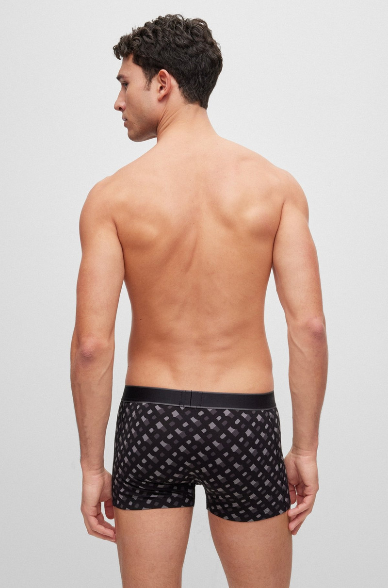BOSS STRETCH-COTTON TRUNKS WITH SIGNATURE LOGO WAISTBAND outlook