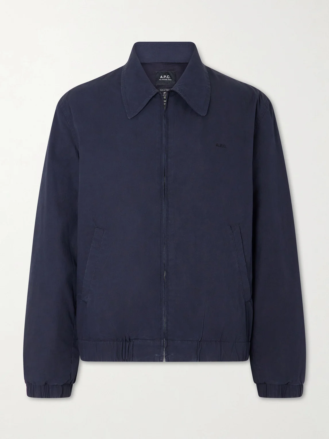 William Logo-Embroidered Cotton-Gabardine Blouson Jacket - 1