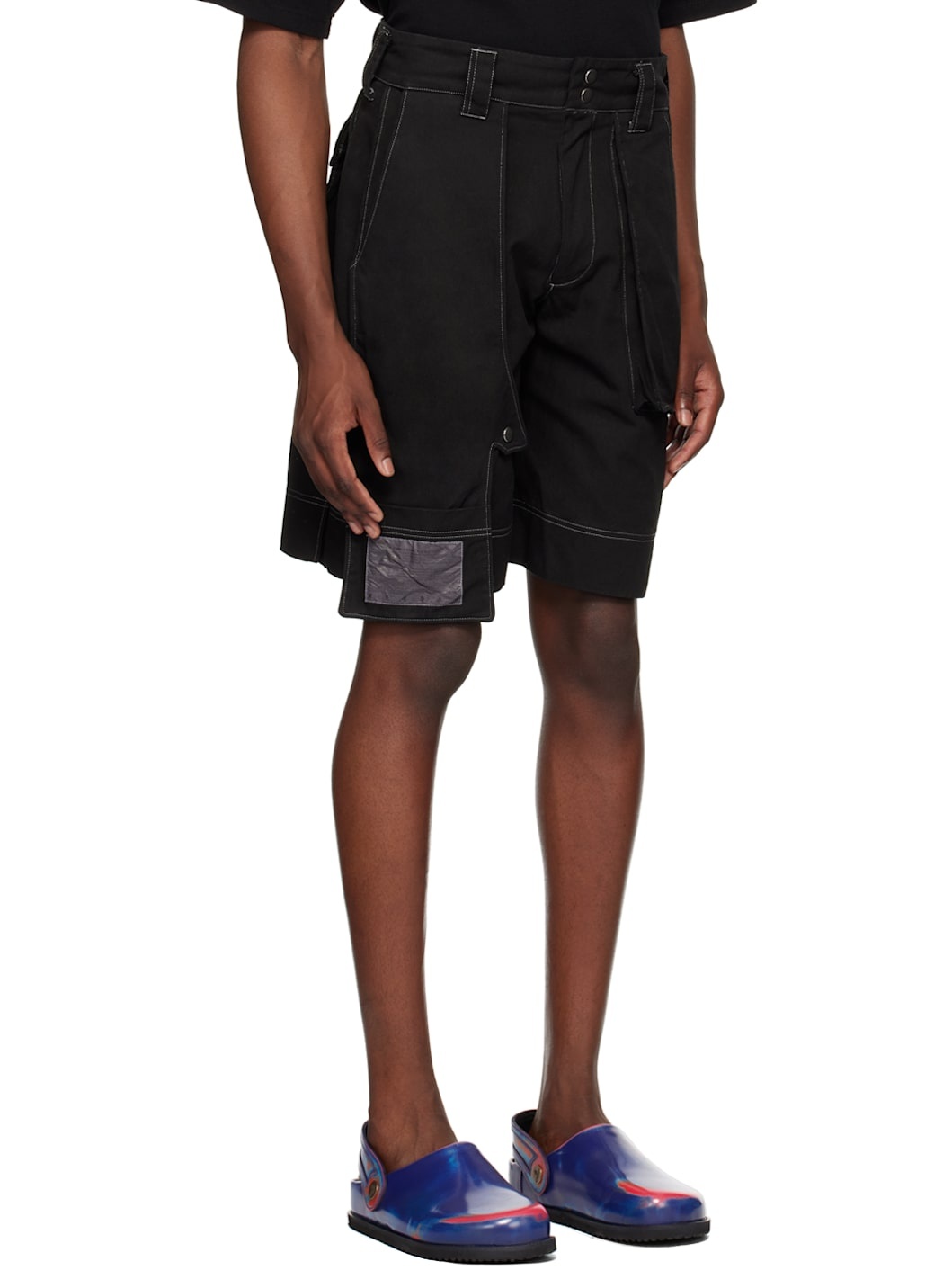 Black 7-Poc Denim Shorts - 2