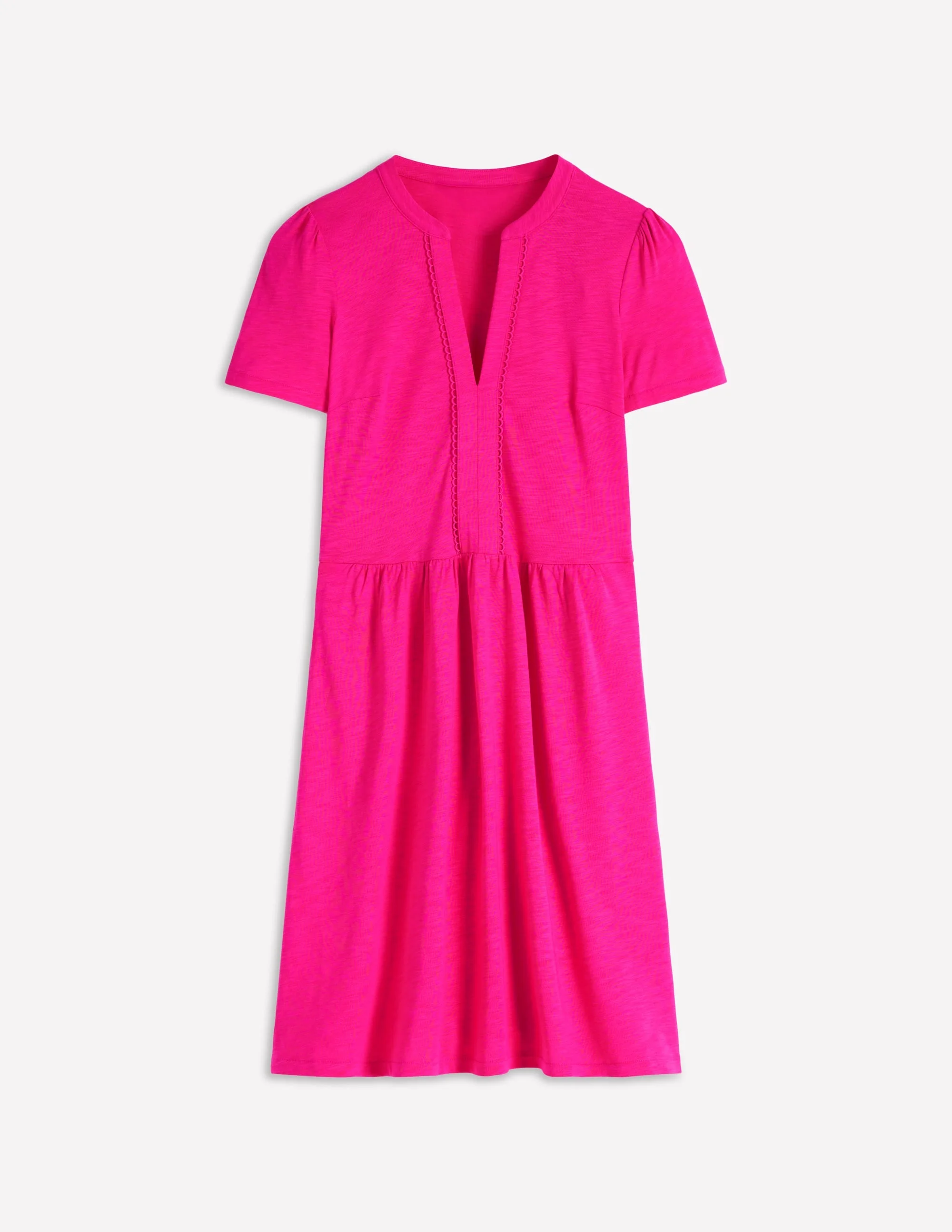 Naomi Short Jersey Dress-Pink Peony - 1