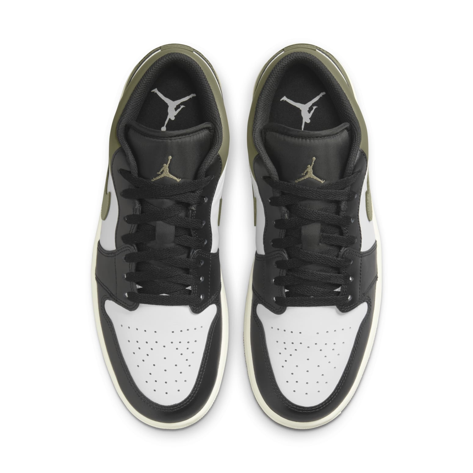 Air Jordan 1 Low 'Black White Medium Olive' 553558-092 - 4