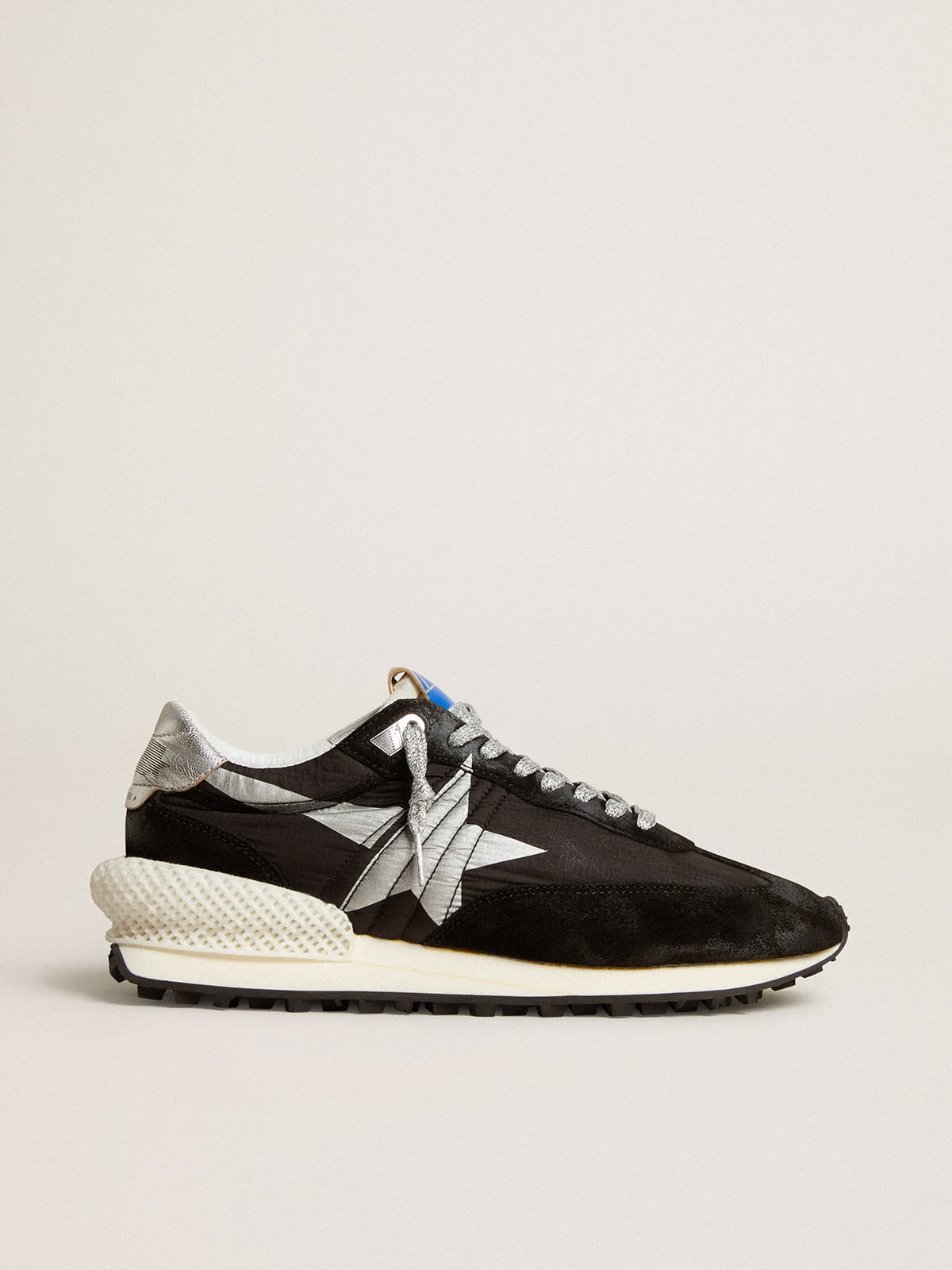 Golden Goose Men's Marathon with black ripstop nylon upper