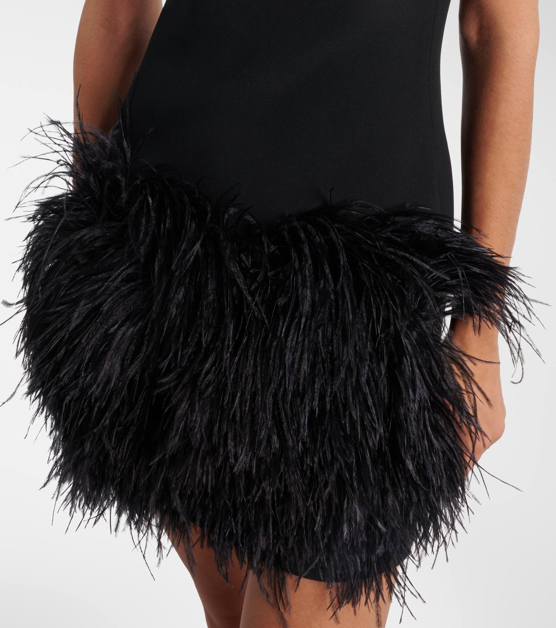 Feather-trimmed minidress - 5