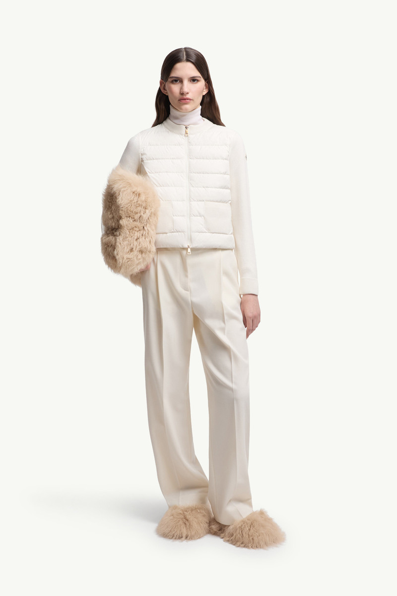 Moncler Padded Wool Zip-Up Cardigan outlook