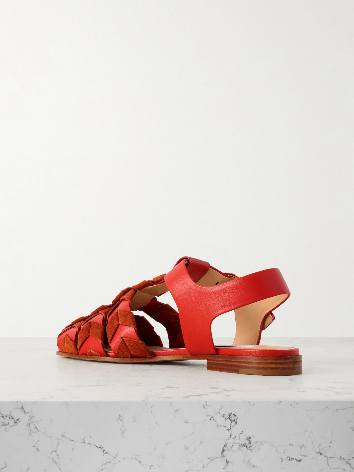 Willow Suede-trimmed Leather Sandals - 3