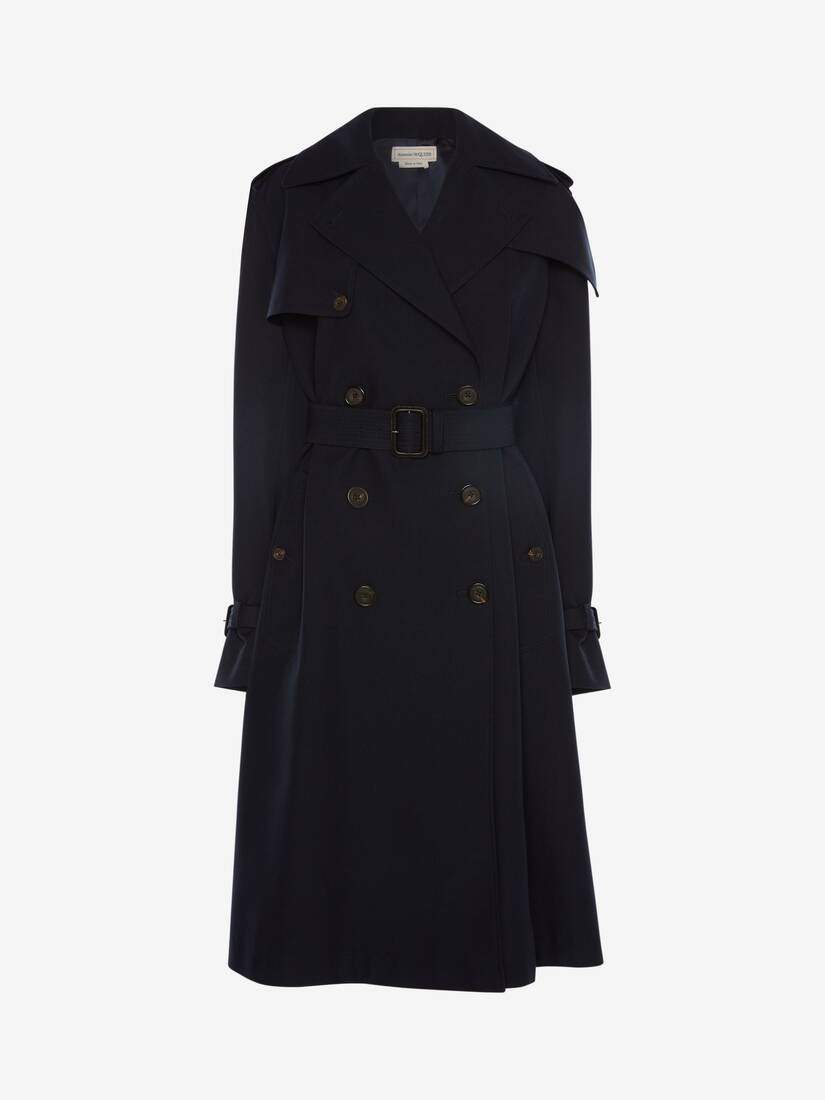 Hybrid Trench Coat in Black - 1