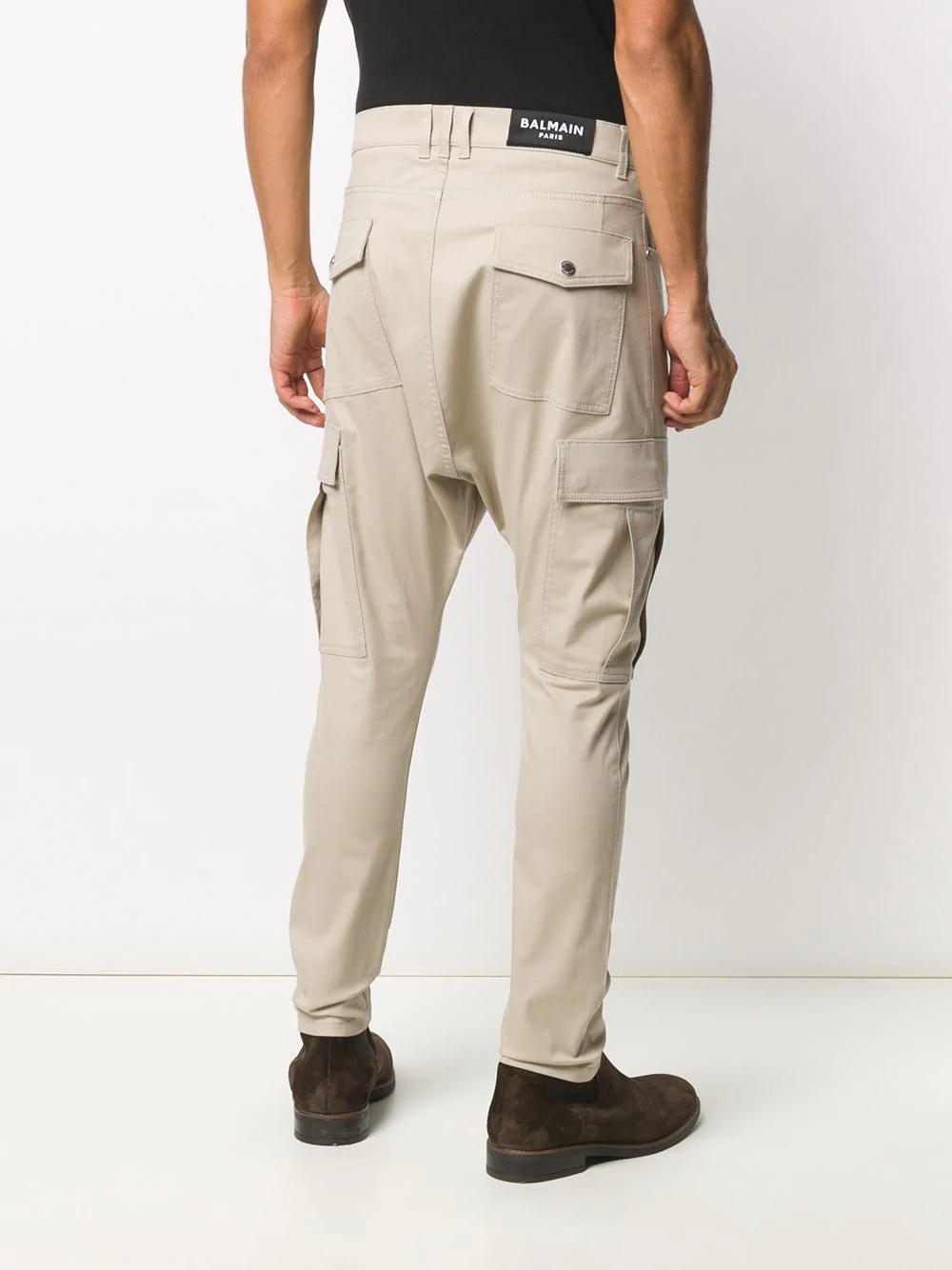 slim-fit cargo trousers - 4