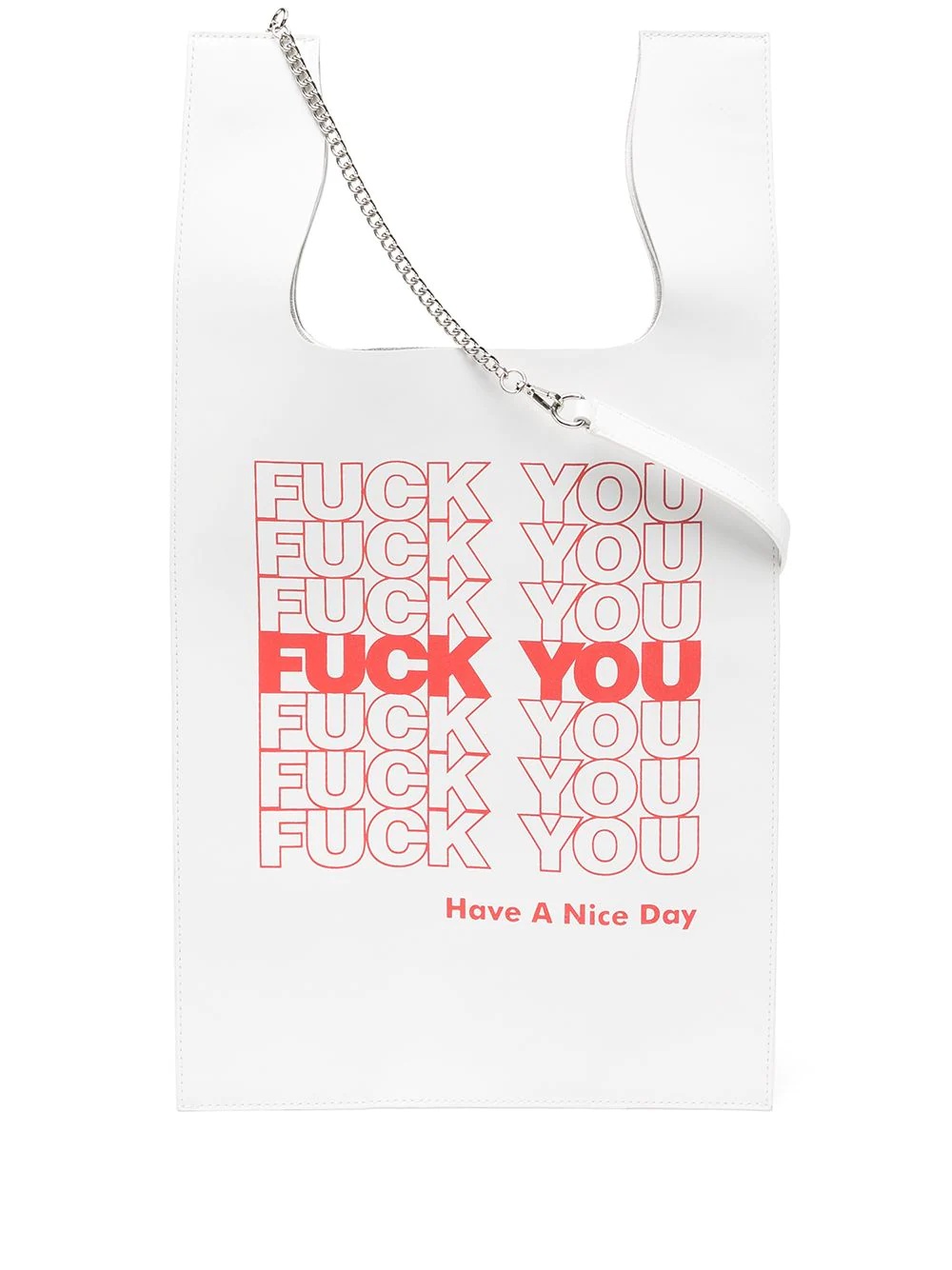 text-print tote bag - 1