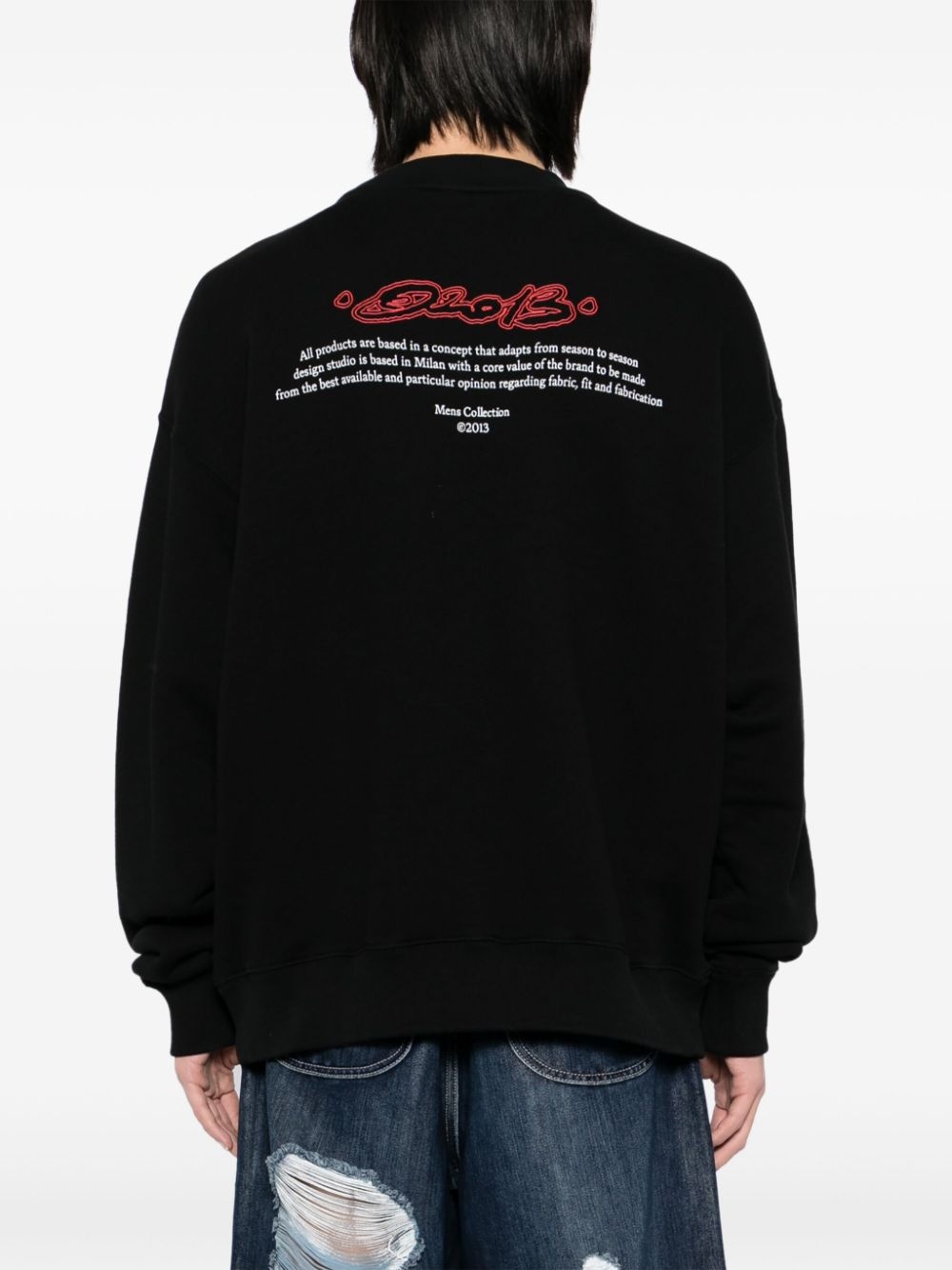 logo-embroidered sweatshirt - 4