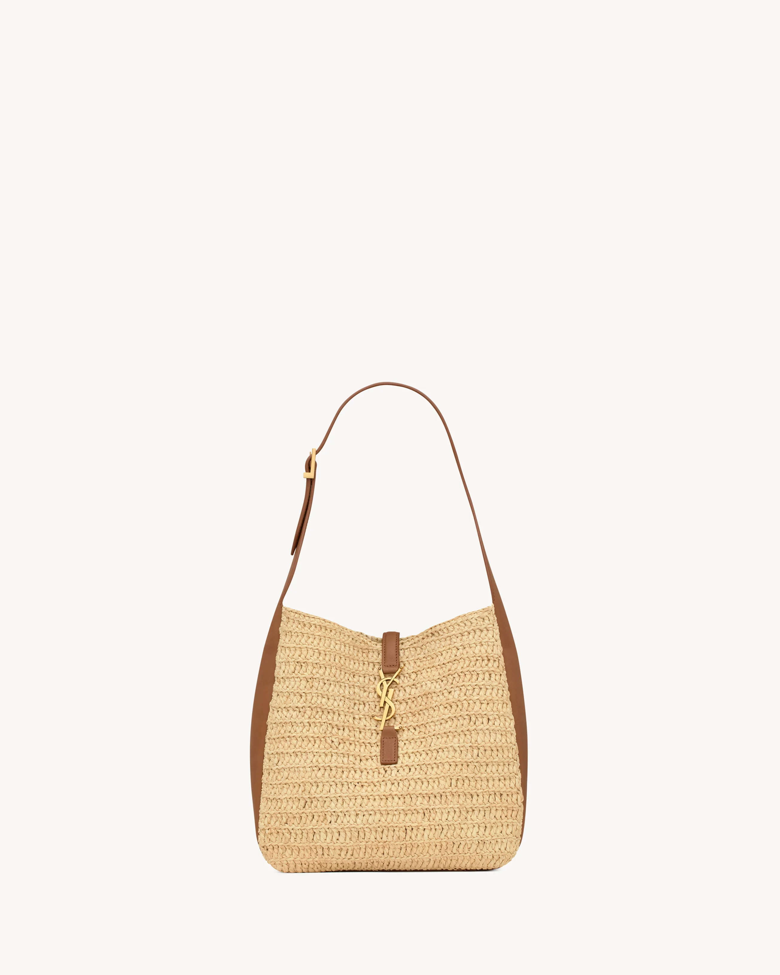 LE 5 À 7 SUPPLE SMALL IN RAFFIA AND LEATHER - 1