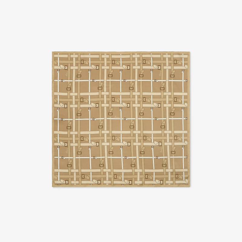 Belt Check Silk Scarf 1
