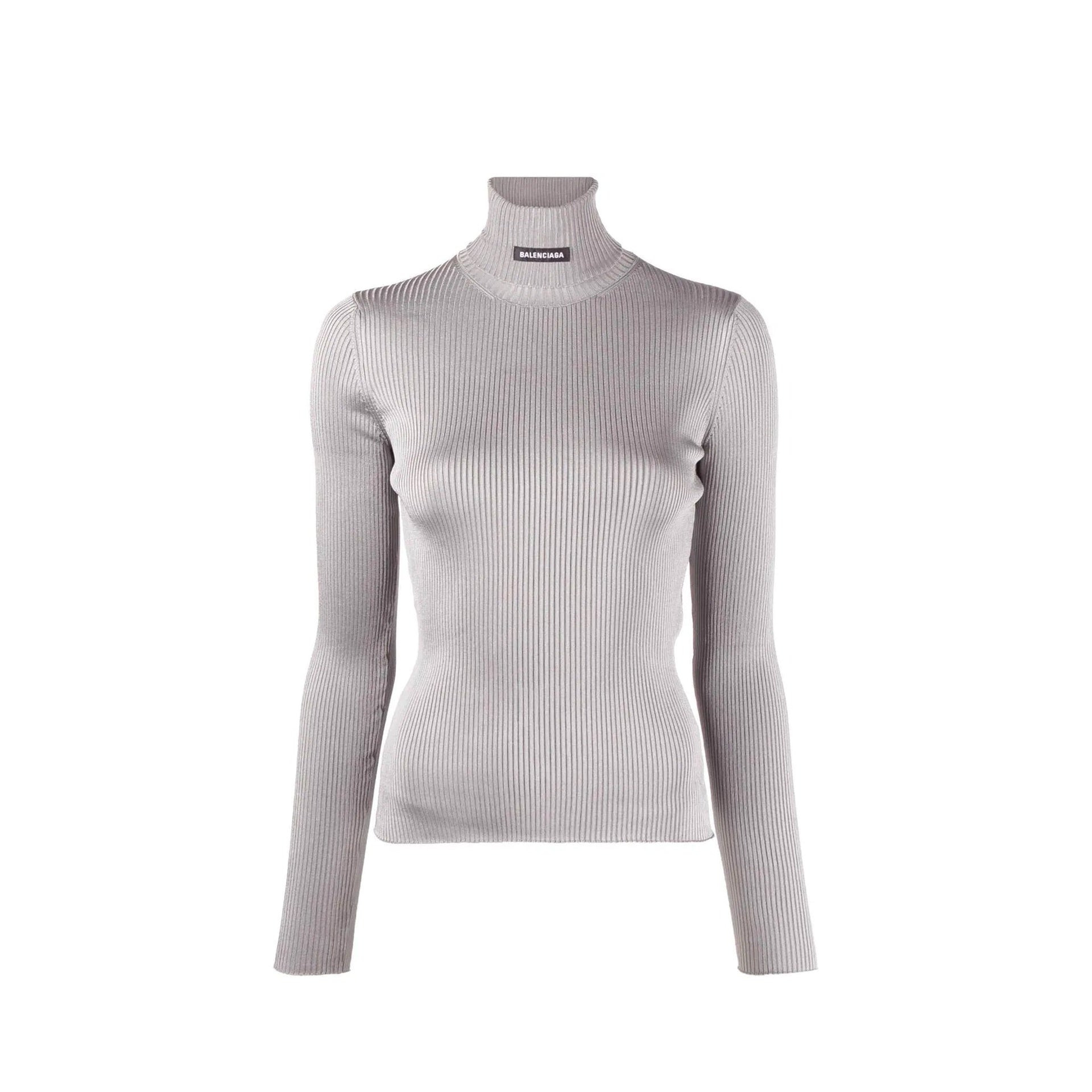 Balenciaga Ribbed Turtleneck Sweater Women - 4