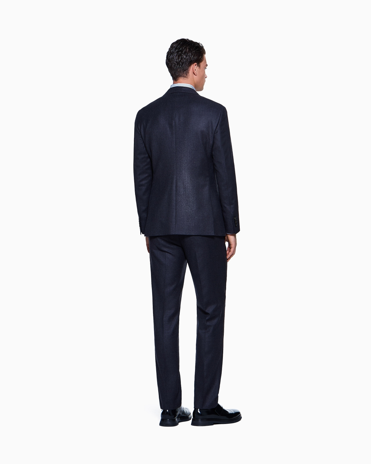 MANHATTAN LINE SINGLE-BREASTED SUIT IN HOUNDSTOOTH WOOL AND CASHMERE - 3