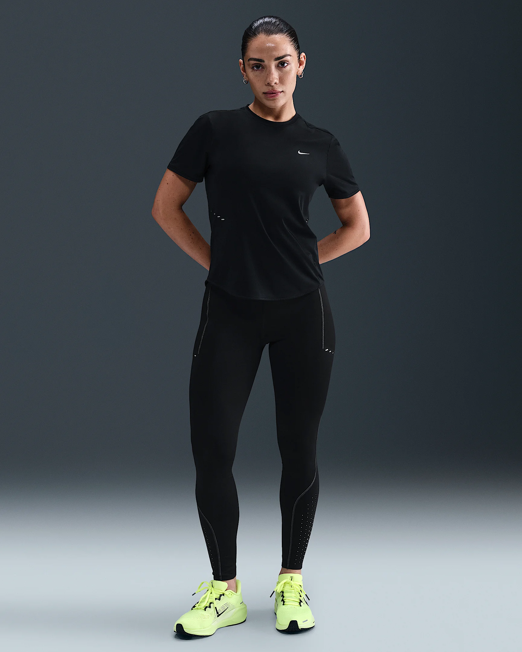 Nike Swift Women's High-Waisted 7/8 Running Leggings with Reflective Accents - 1