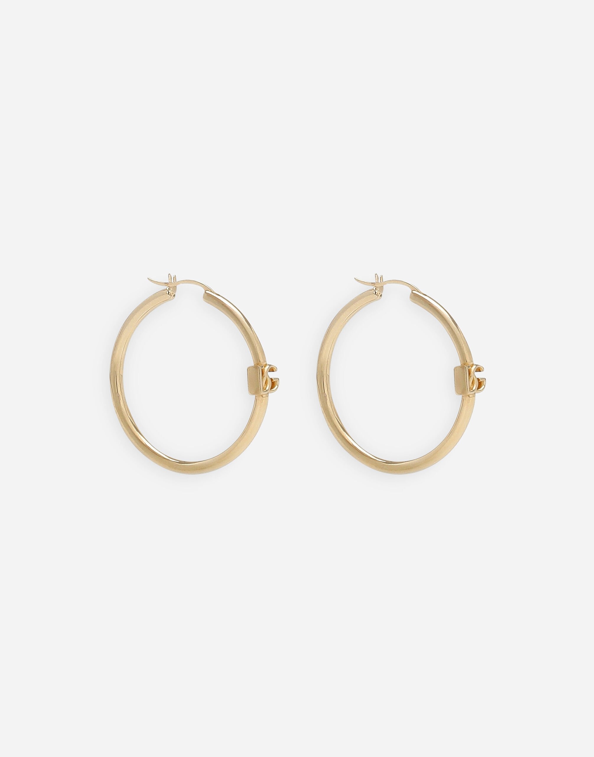 Creole earrings with DG logo - 2