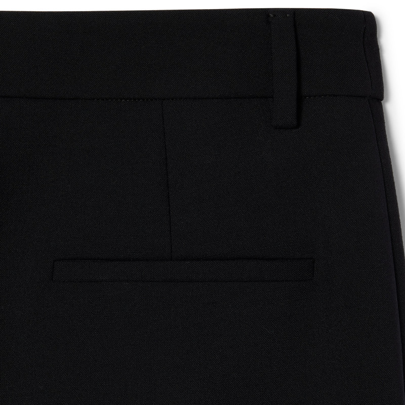 Crêpe wool pants with Double G button 5