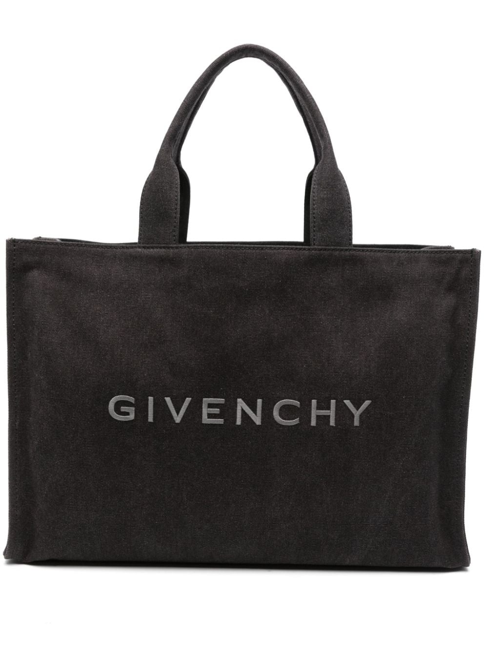 logo-embroidered tote bag - 1