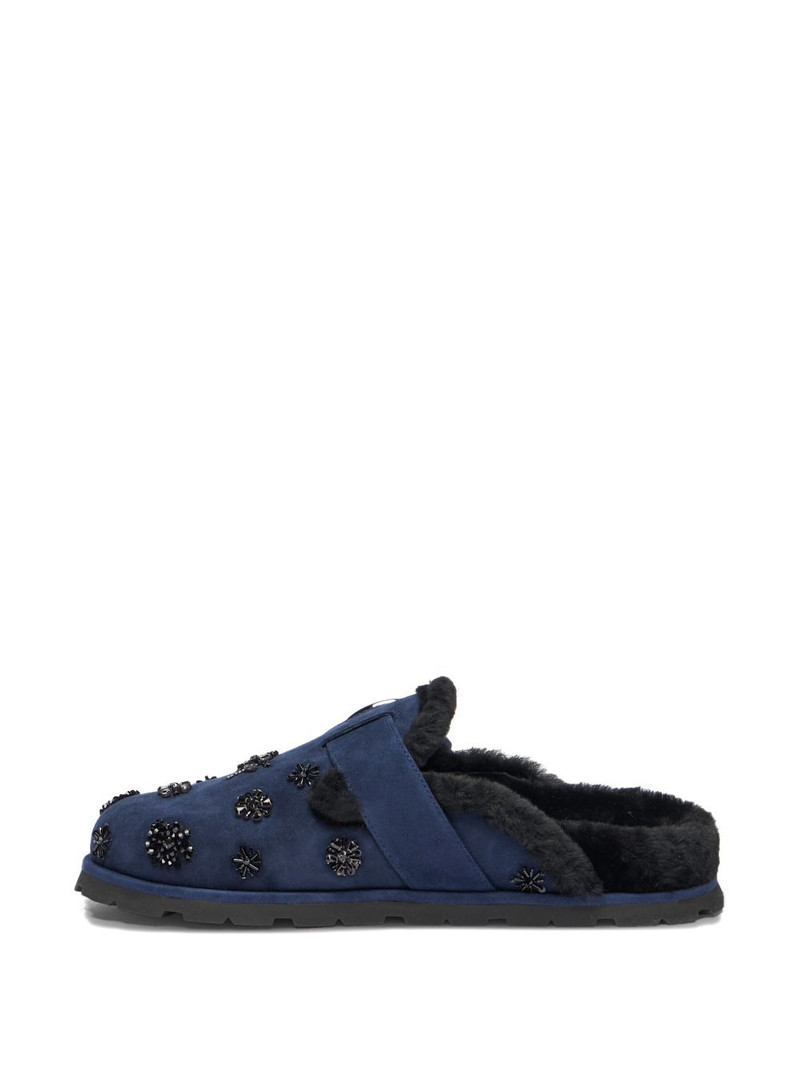 Chrystie shearling buckle mules 4