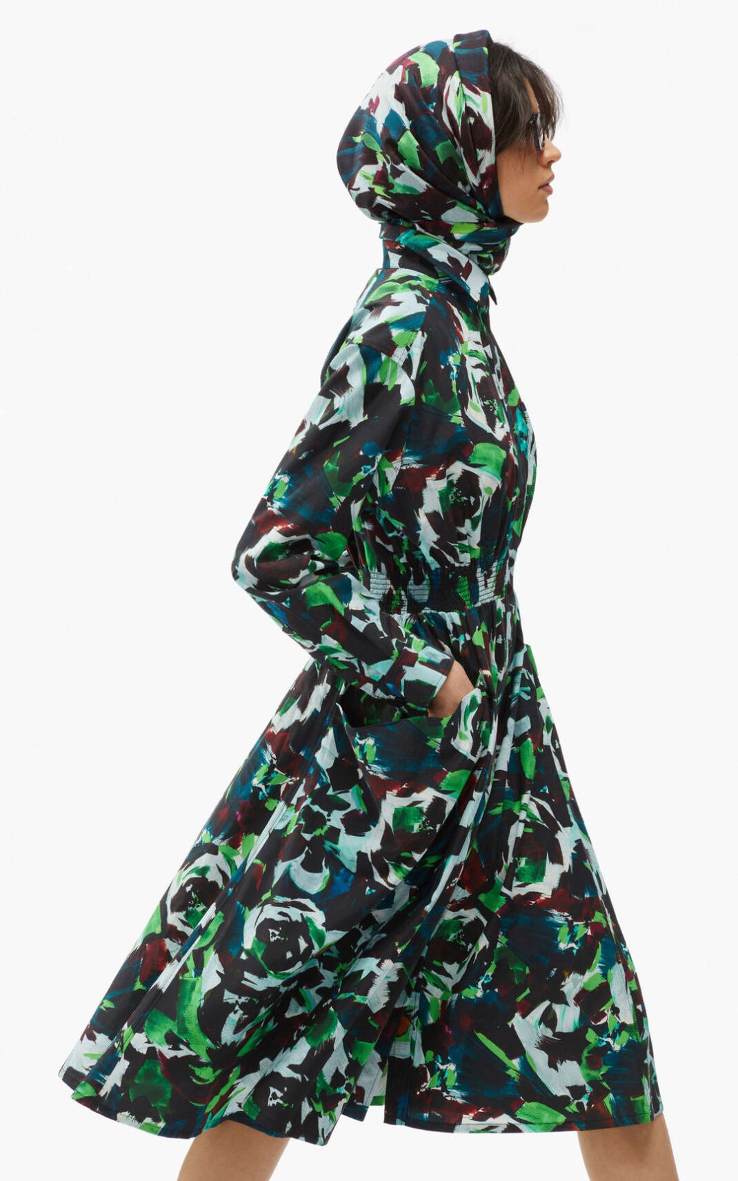 'Archive Floral' shirt dress - 4