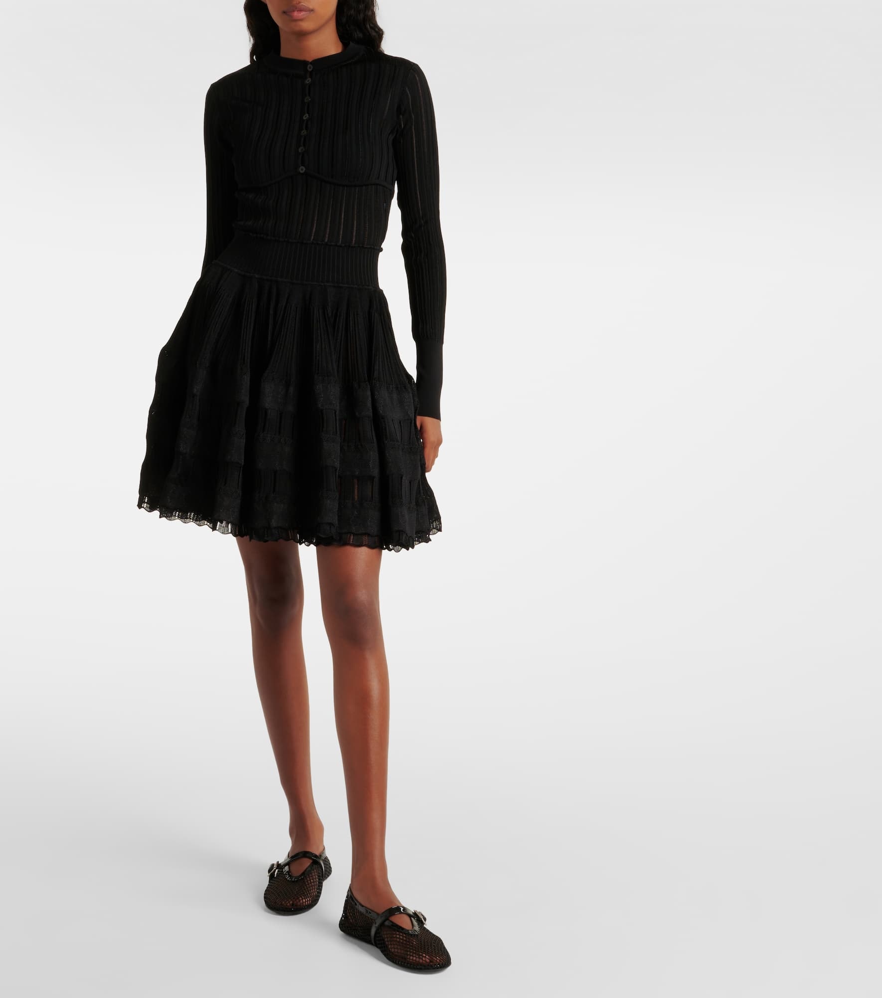 Ribbed-knit cropped cardigan - 2