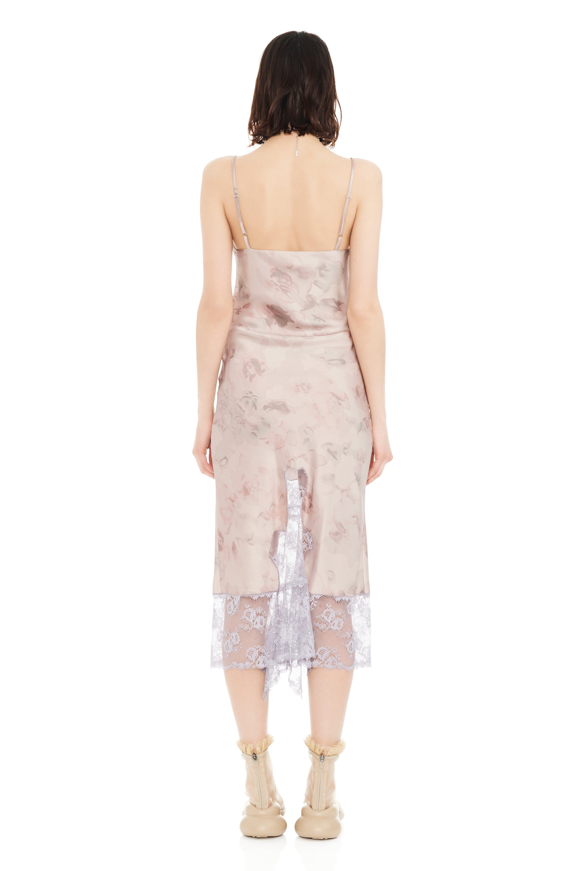 BEIGE WATERCOLOR ROSES CYPRESS DRESS - 5