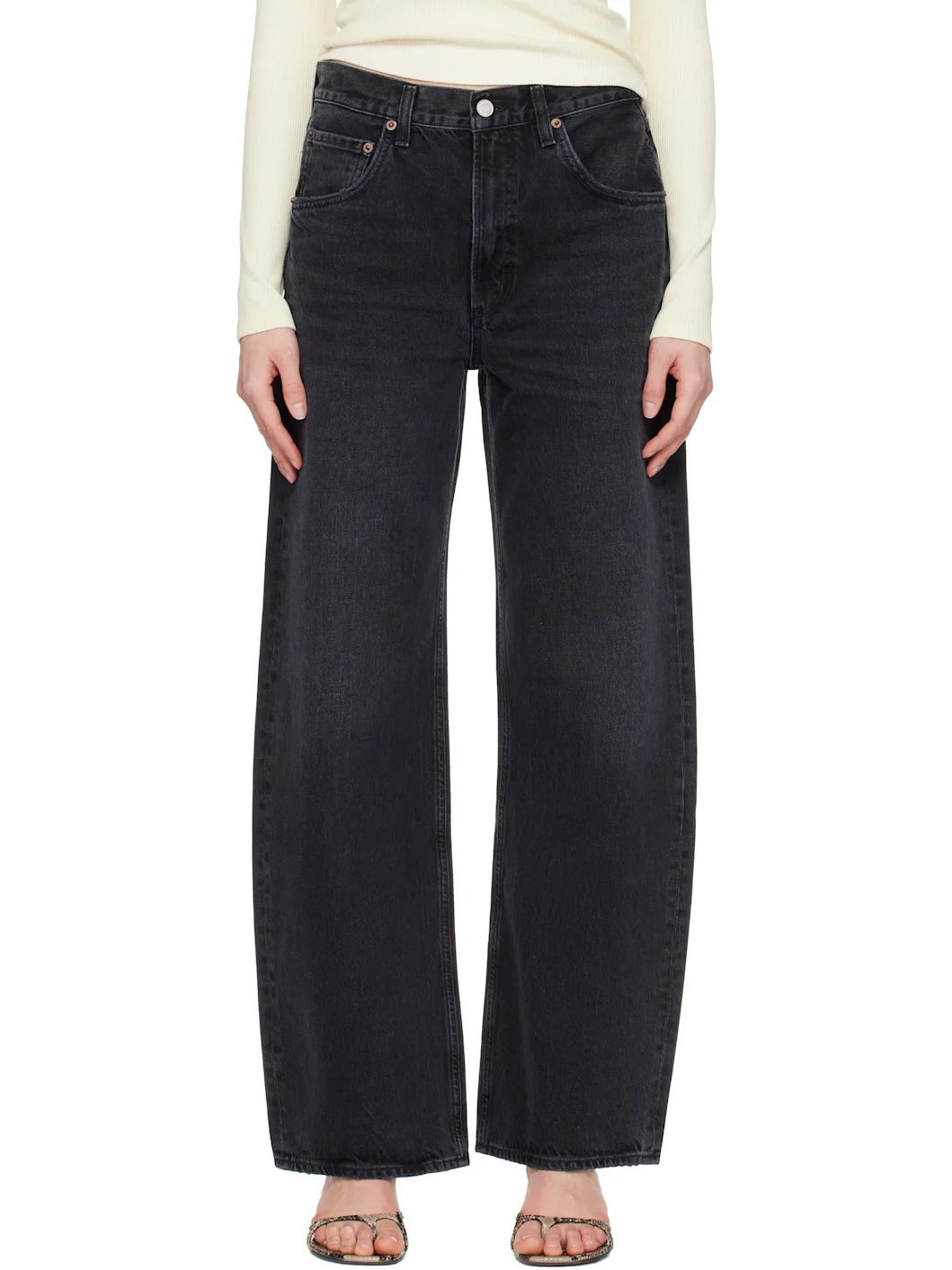 Black Low Curve Jeans - 1