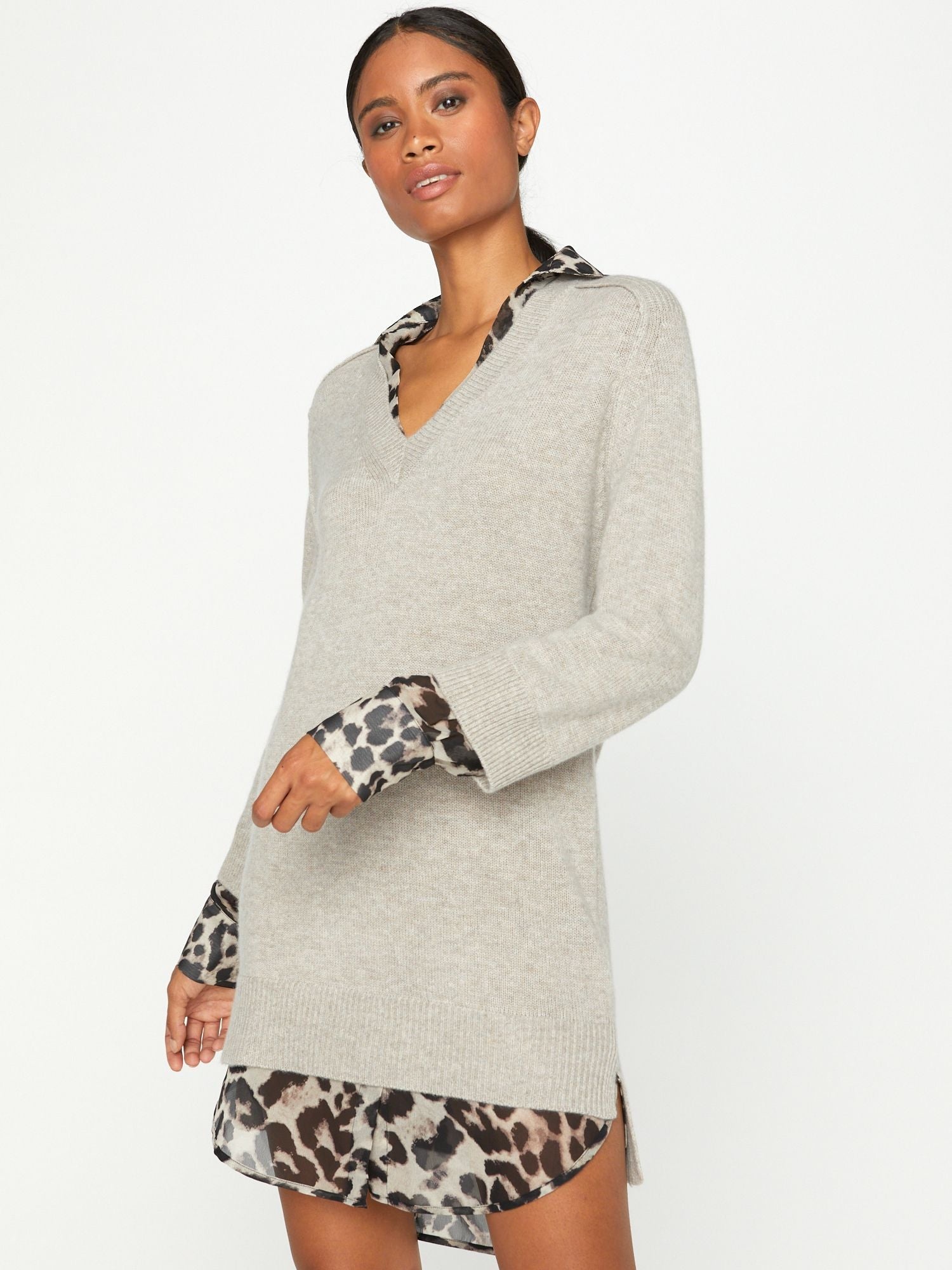The Looker Layered V-Neck Dress - 1