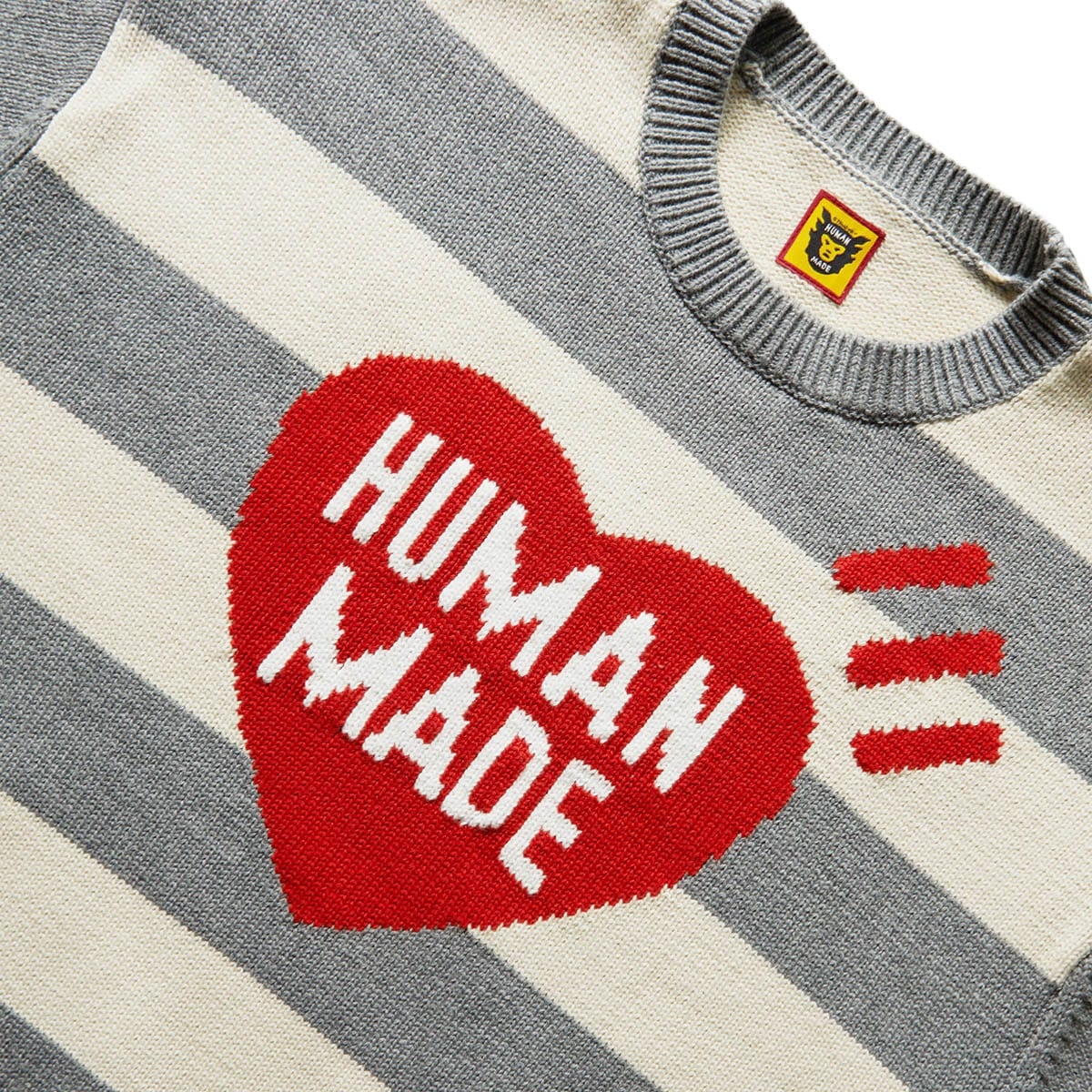 希少SサイズHUMAN MADE Striped Heart Knit Sweater - スウェット