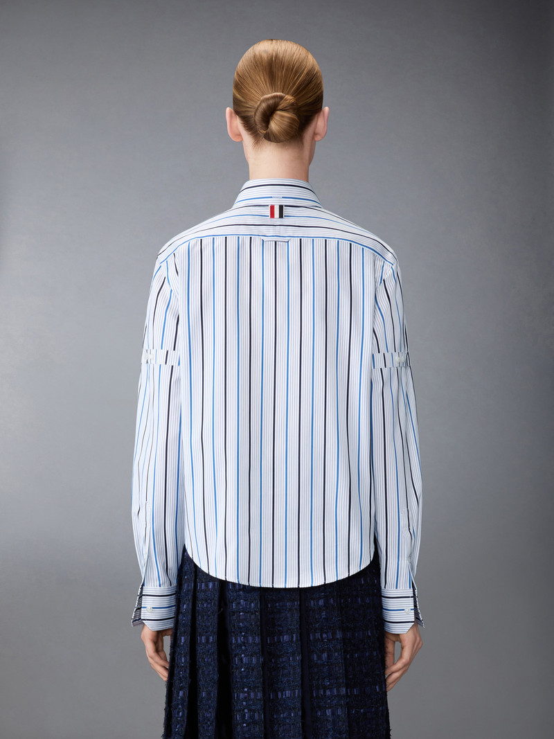 BAR STRIPE POPLIN ARMBAND EASY FIT SHIRT 4