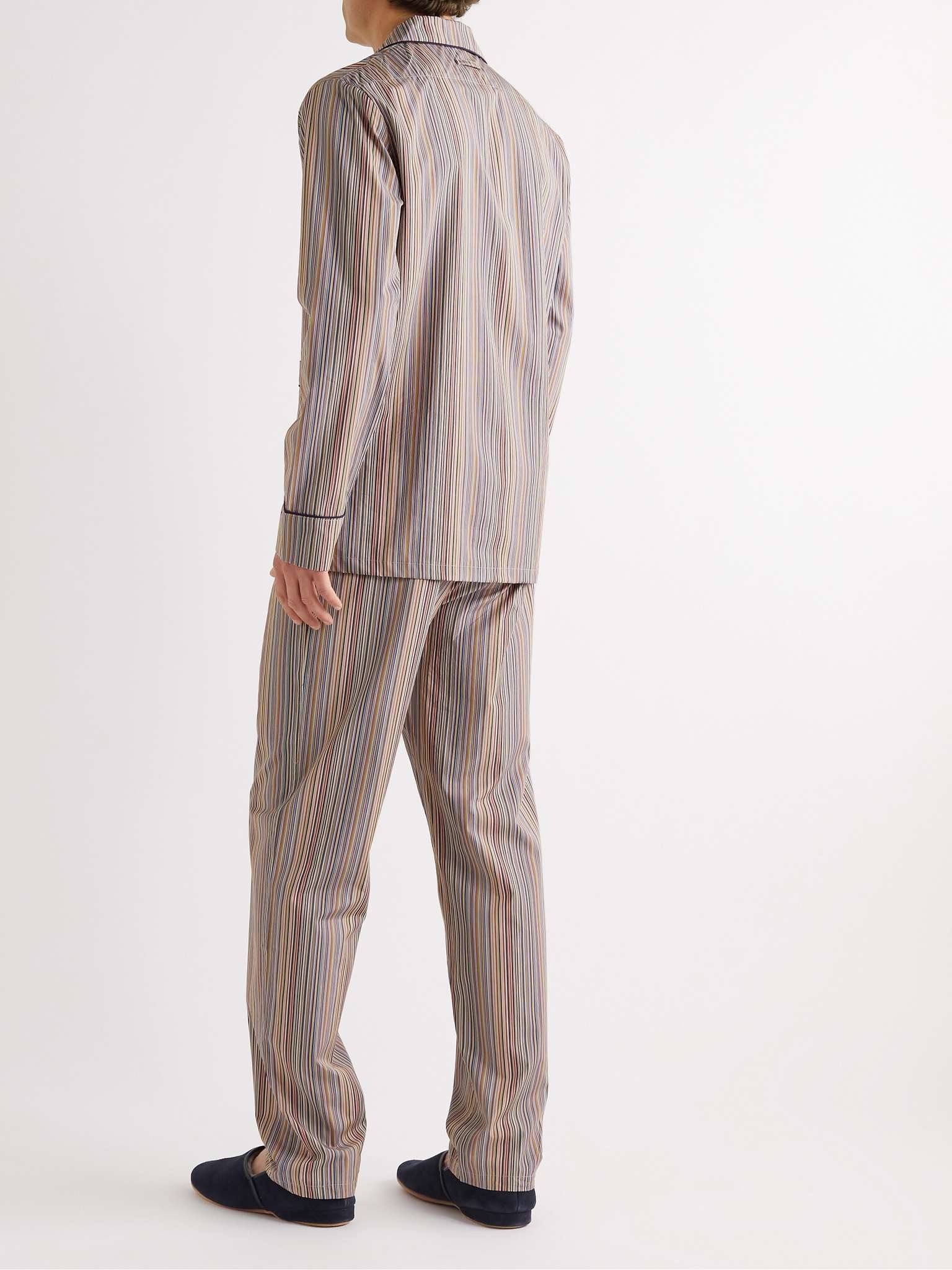 Striped Cotton-Poplin Pyjama Set - 4