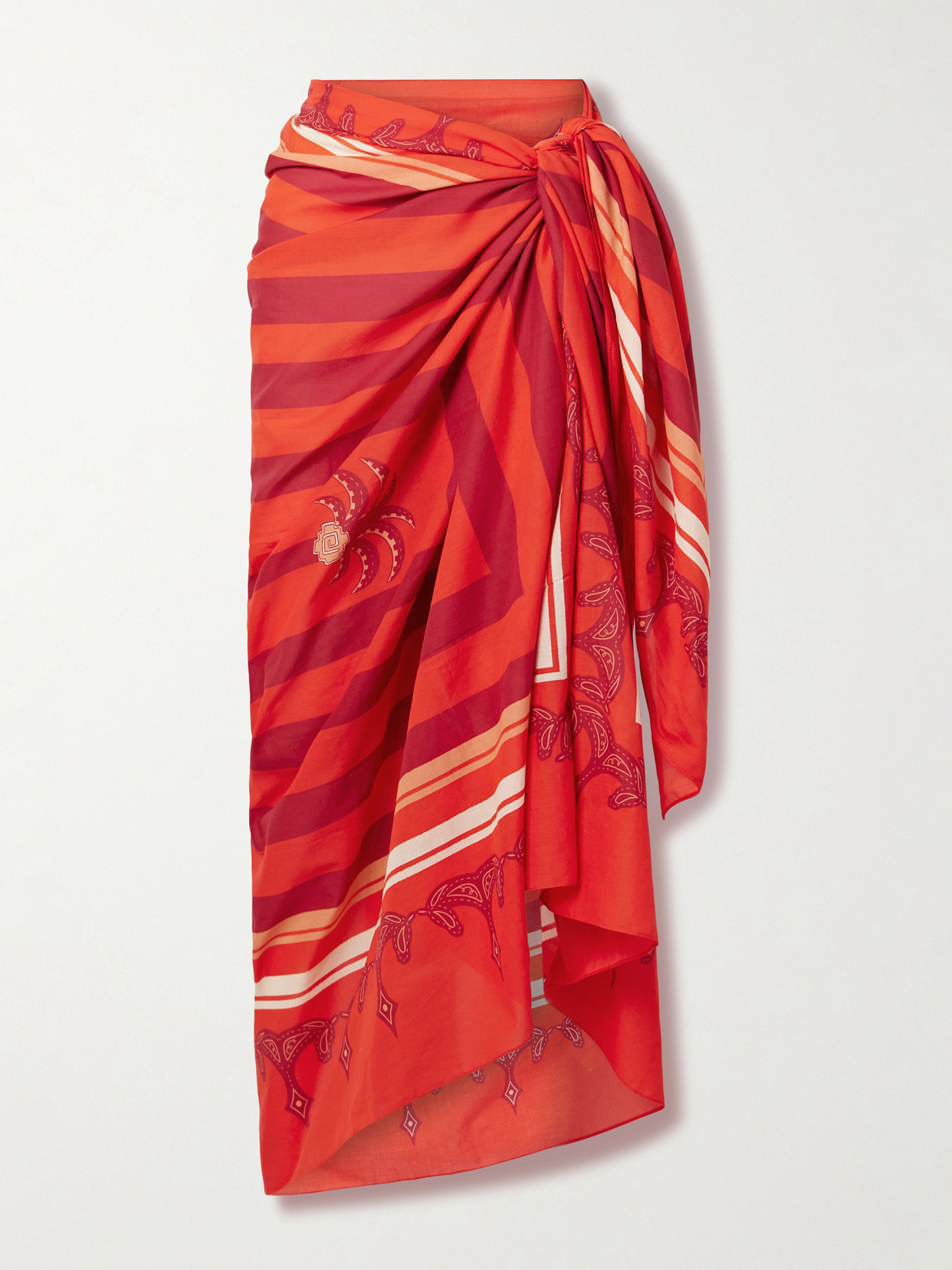 Printed Organic Cotton-voile Pareo - 1