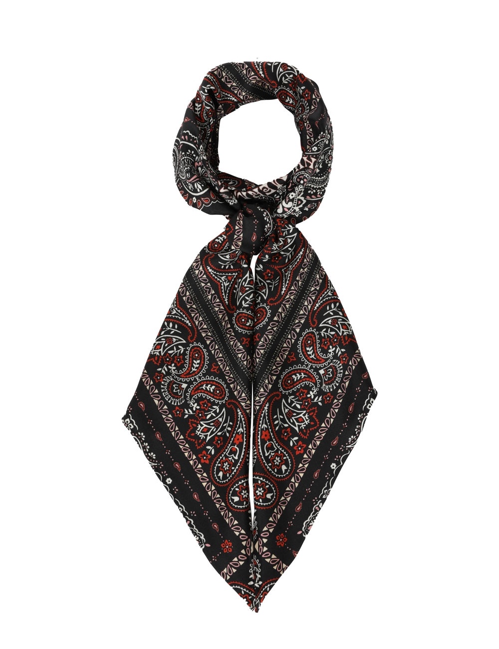 PRINTED SILK NECK SCARF - 1