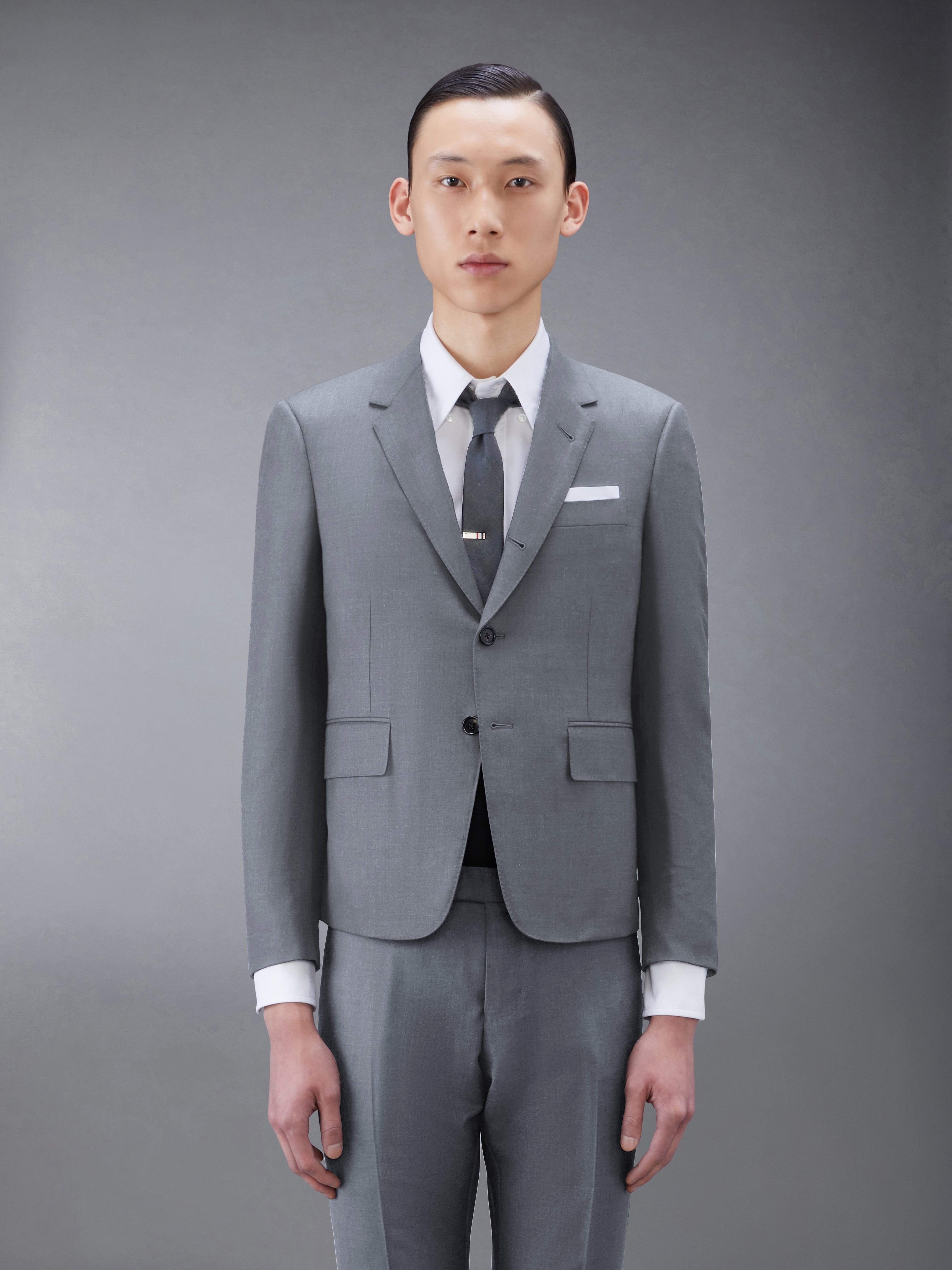 TWILL HIGH ARMHOLE SUIT AND TIE - 3