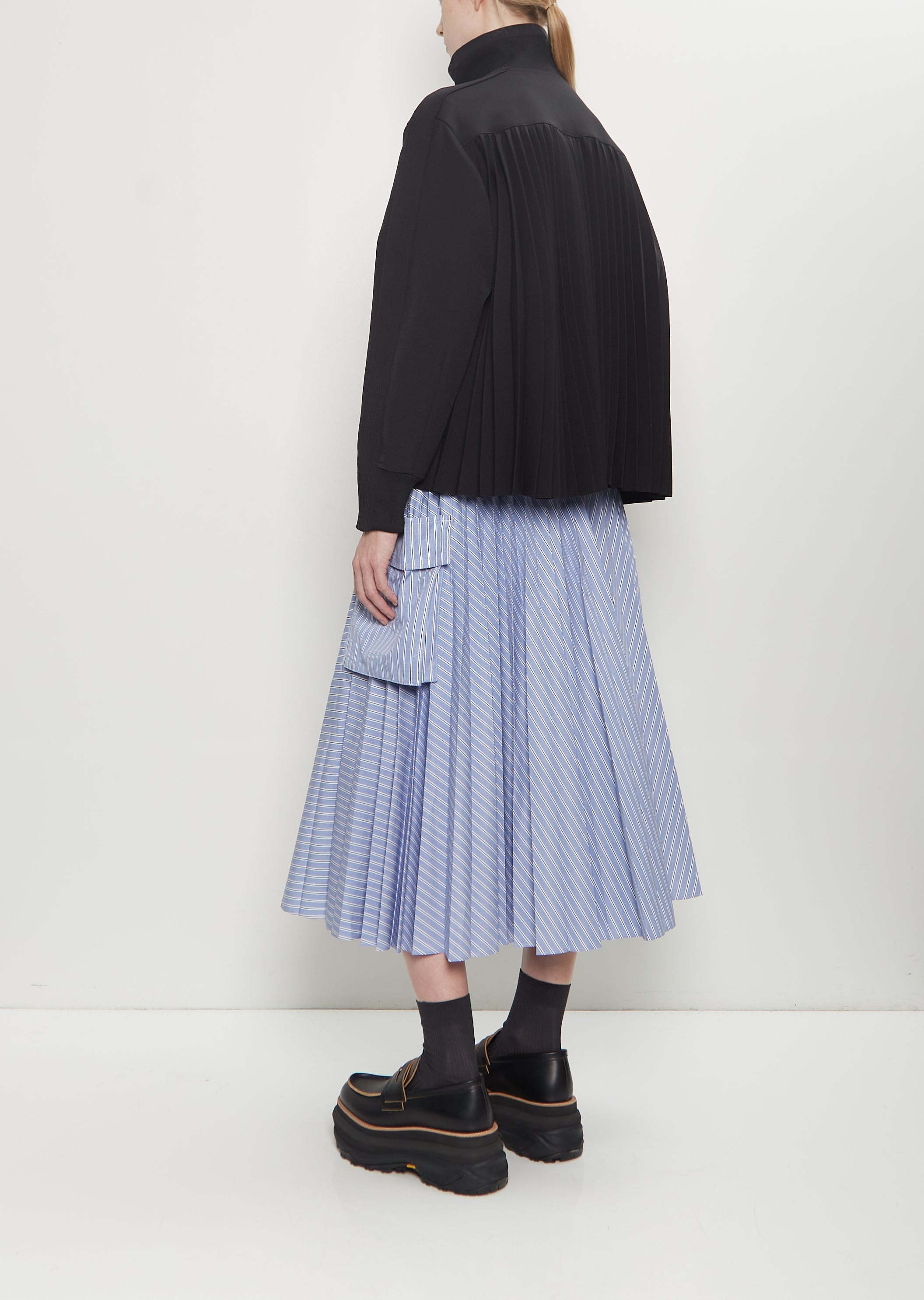 Matelasse Twill High Neck Blouson - 3