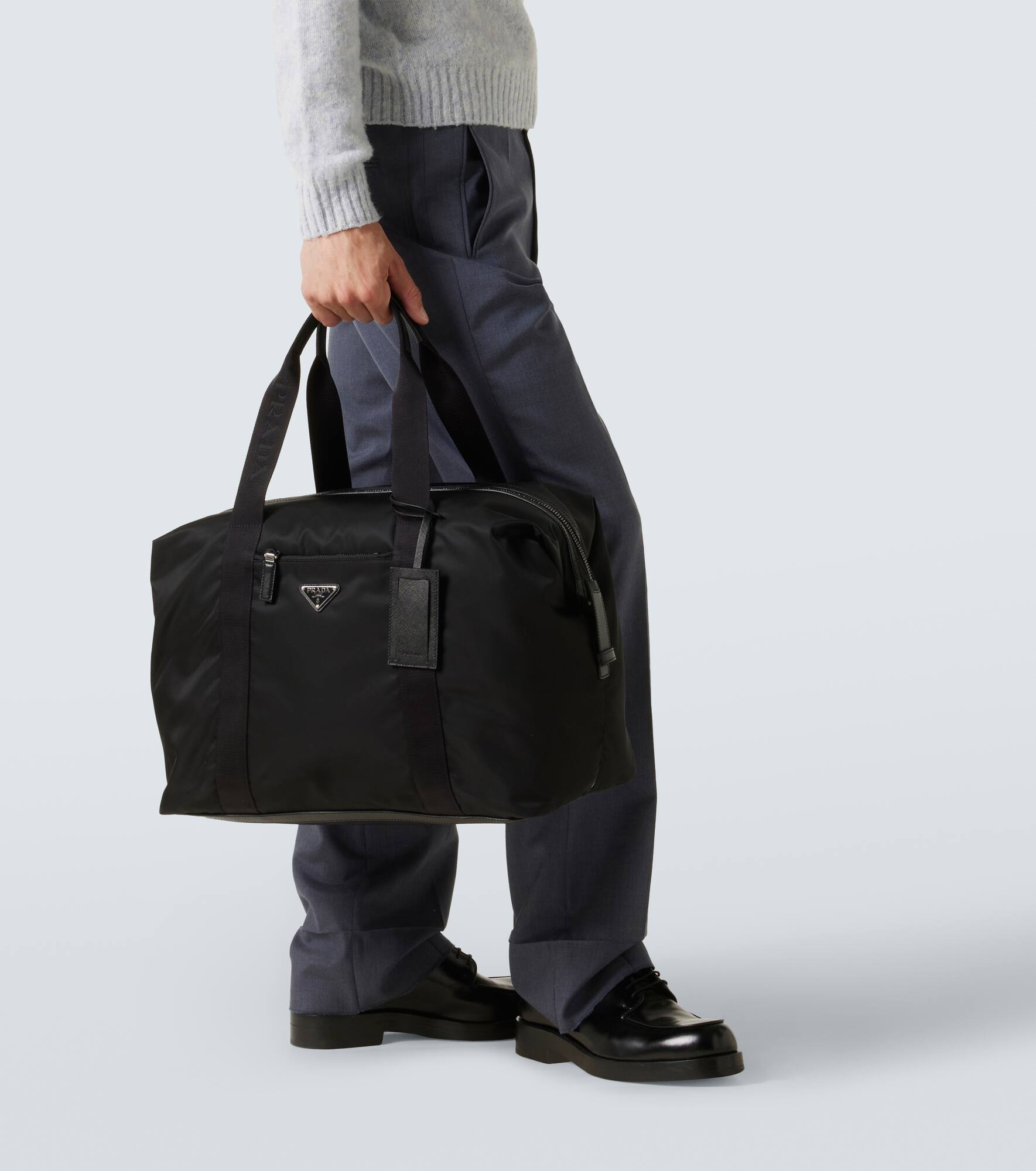 Re-Nylon leather-trimmed duffel bag - 2