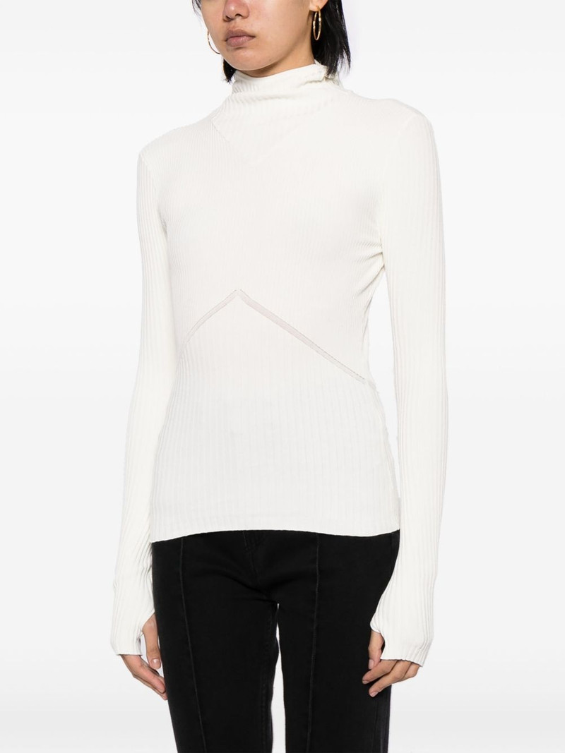 ribbed-knit hoodie top 3