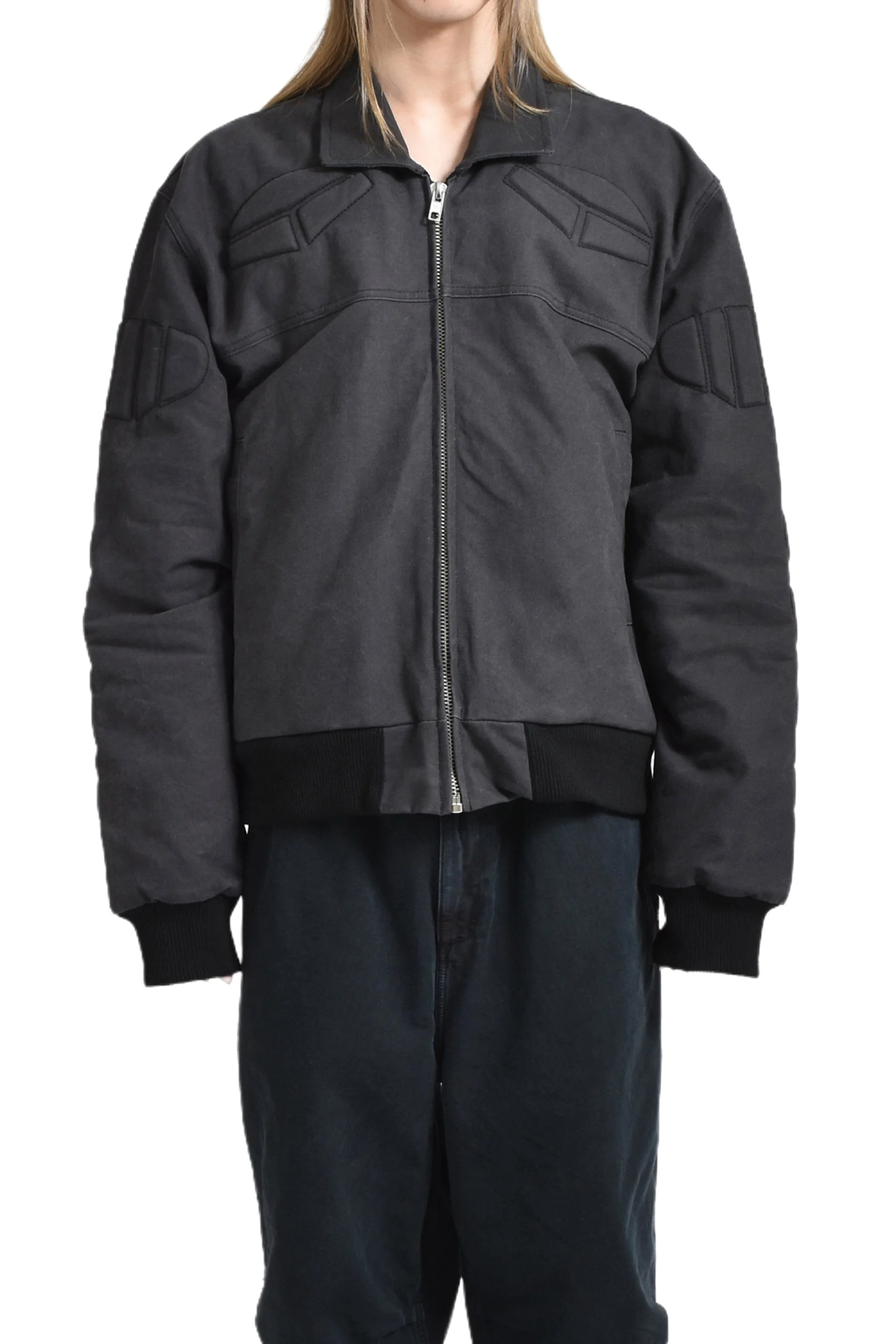 WORKWEAR MA-1 MOTO JACKET / VINTAGE BLK - 1