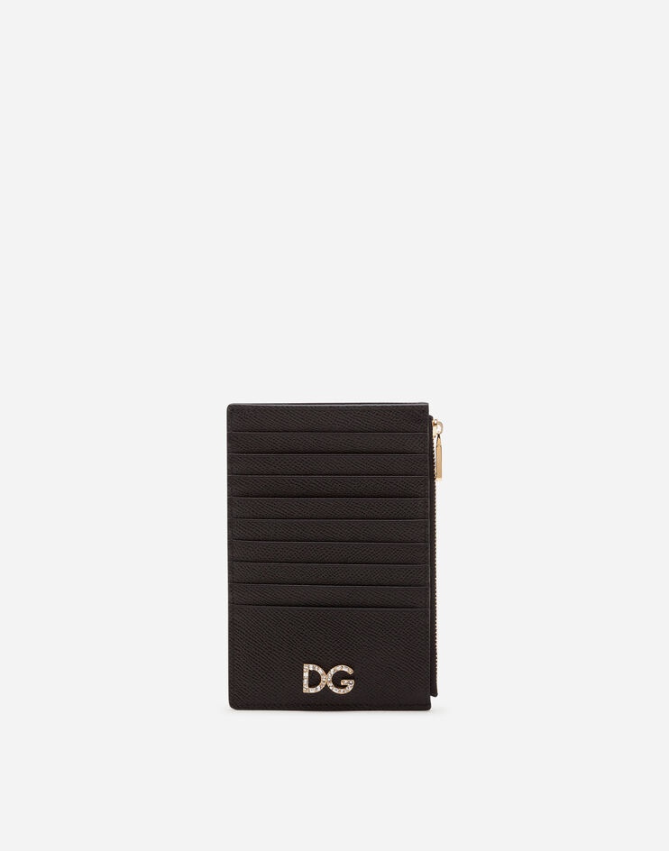 Large vertical dauphine calfskin credit card holder - 1