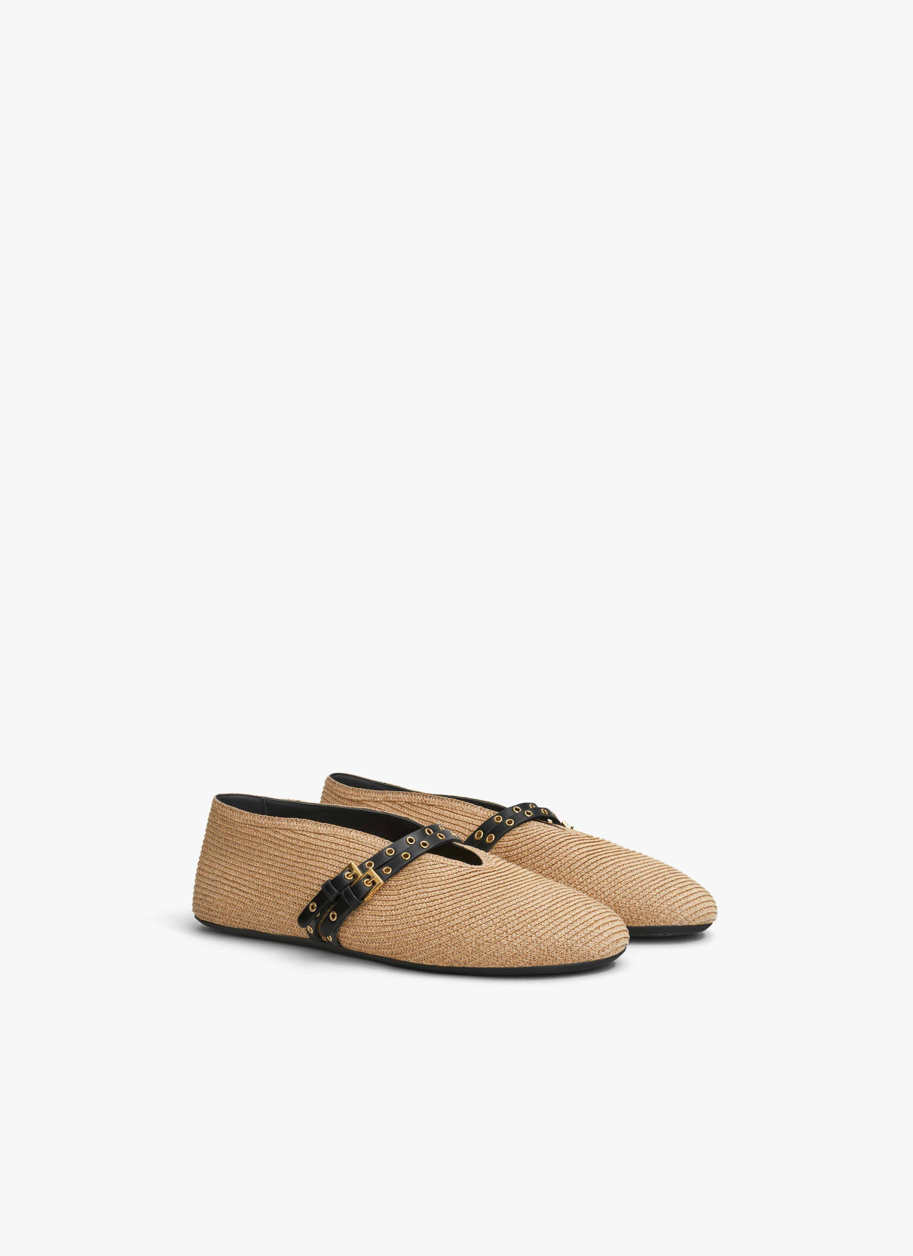 BALLET FLATS IN PAPER STRAW - 2