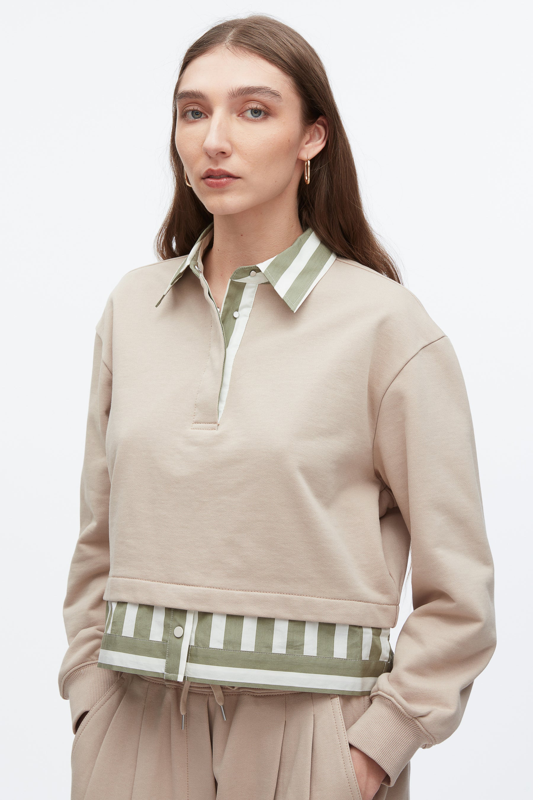 Cropped Polo With Stripe Combo - 6