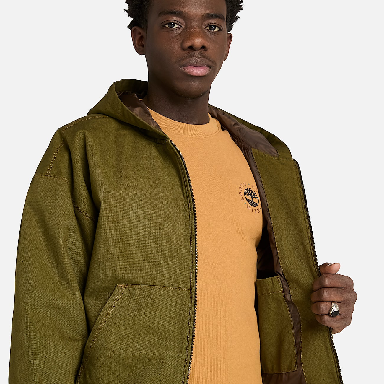 Washed Duck Canvas Hooded Bomber - 5