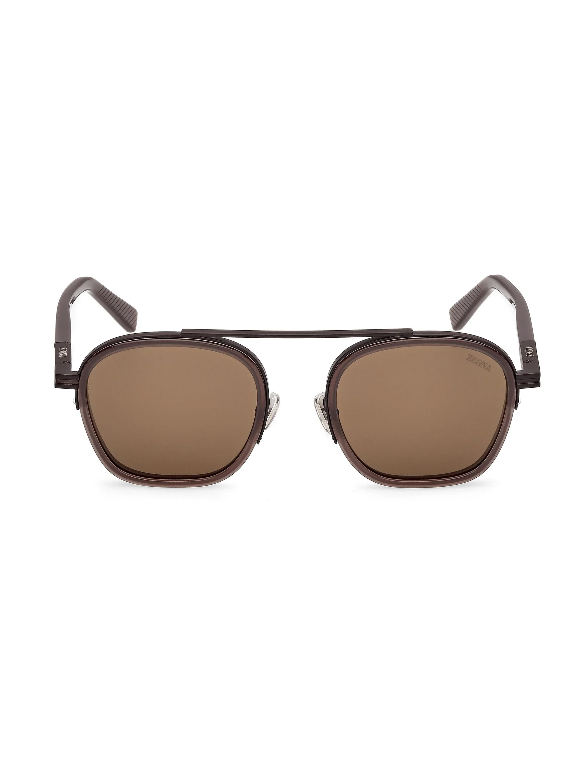 Men's 51MM Oval Sunglasses - Milky Brown - 1
