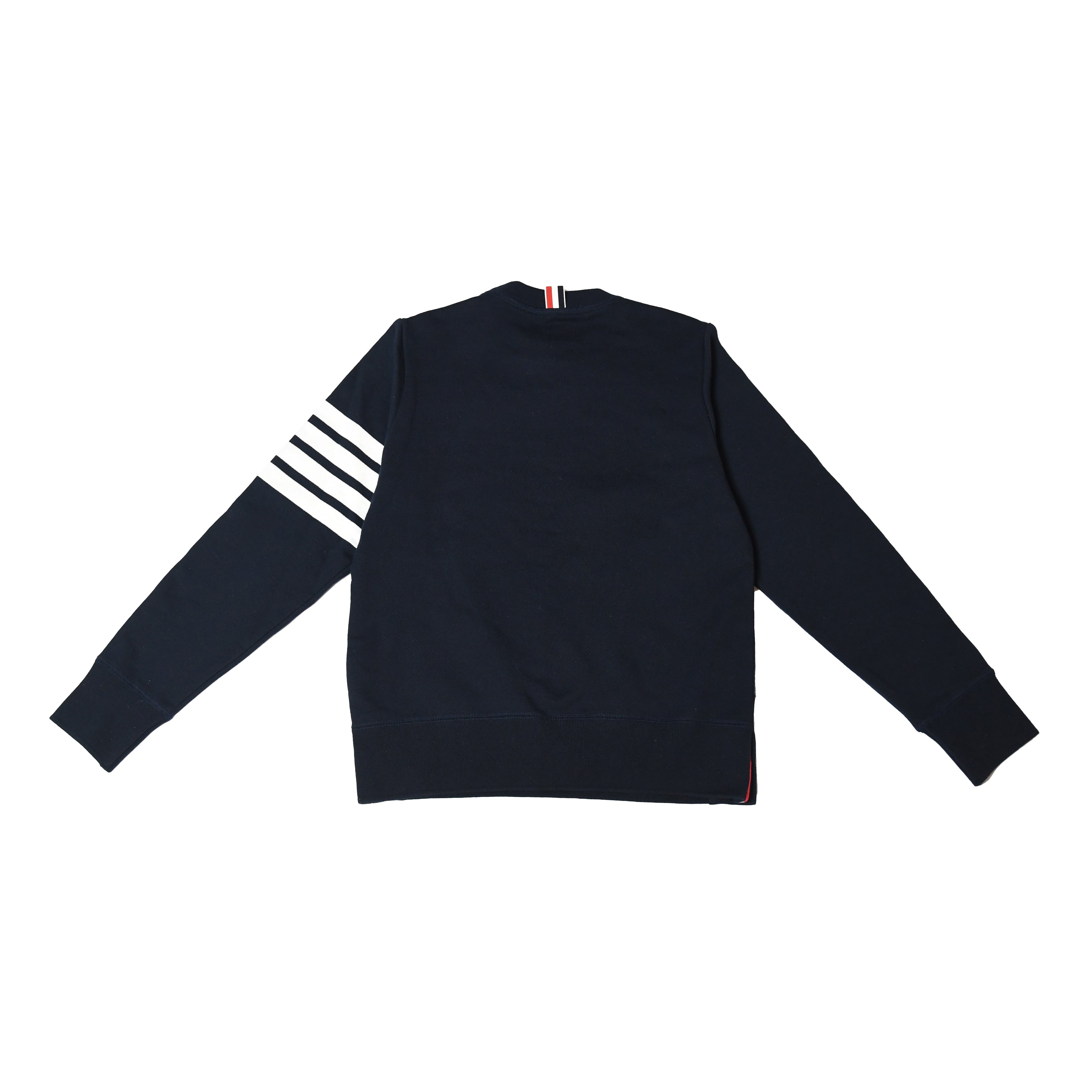 Thom Browne 4 Bar Stripe Crewneck Sweatshirt Navy White - 2