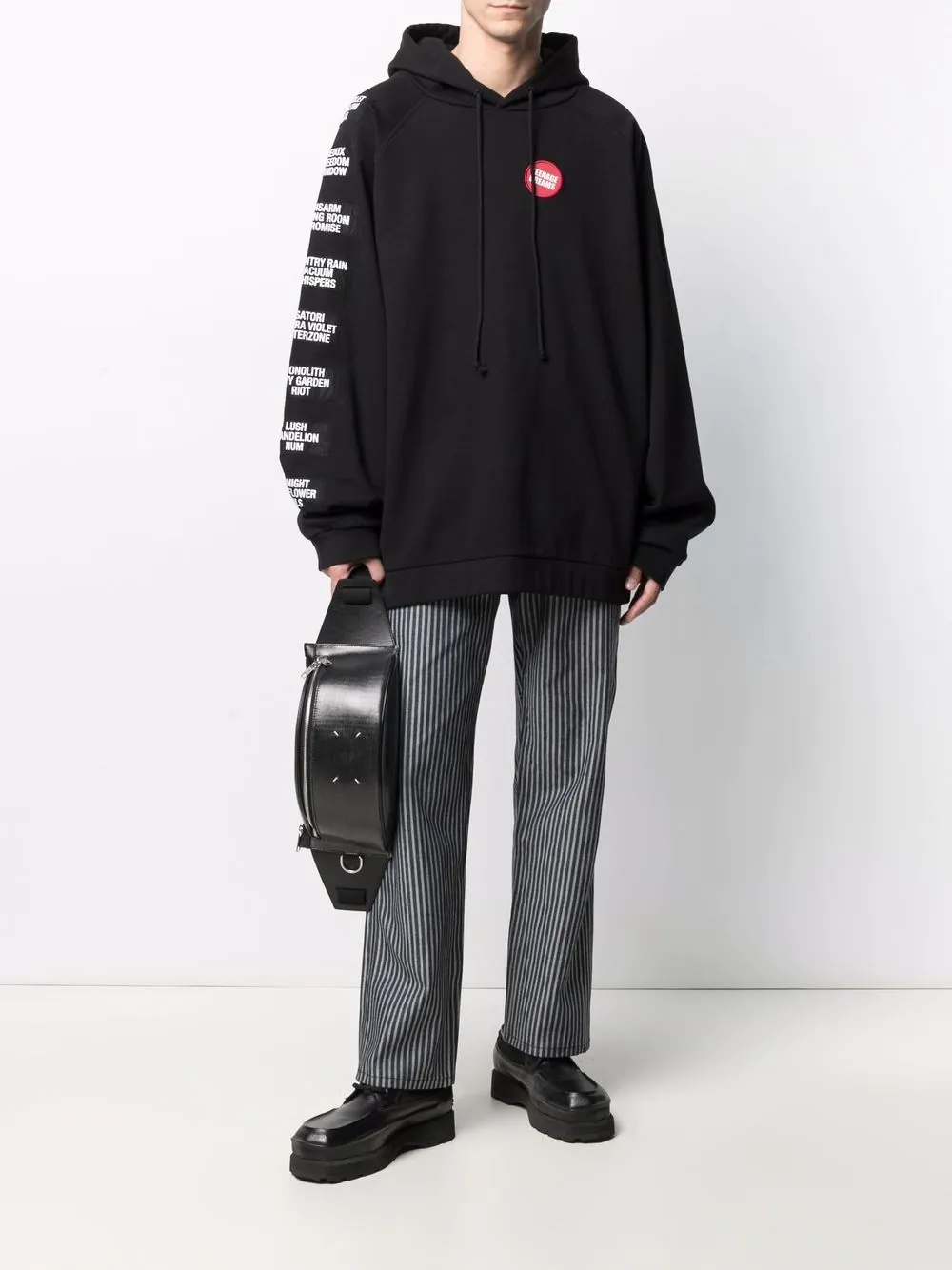 oversized patch-embellished hoodie - 2