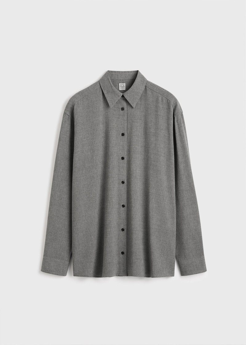 Classic fluid shirt mid grey 1