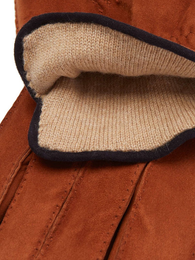 Brunello Cucinelli Cashmere-Lined Suede Gloves outlook